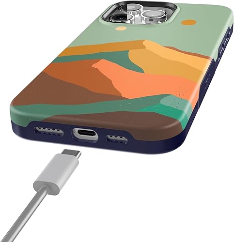 Vista 580 de Casely Funda para iPhone 15 Pro Jardín Secreto Flores mixtas Funda atrevida Compatible con MagSafe y botón de acción Jardín Secreto Floral