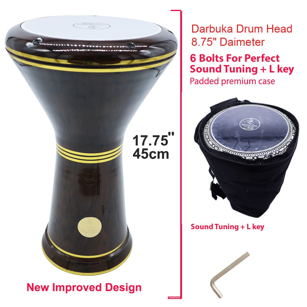 Amazon.com: The 17.75'' Stunning Metallic Darbuka Doumbek Gawharet