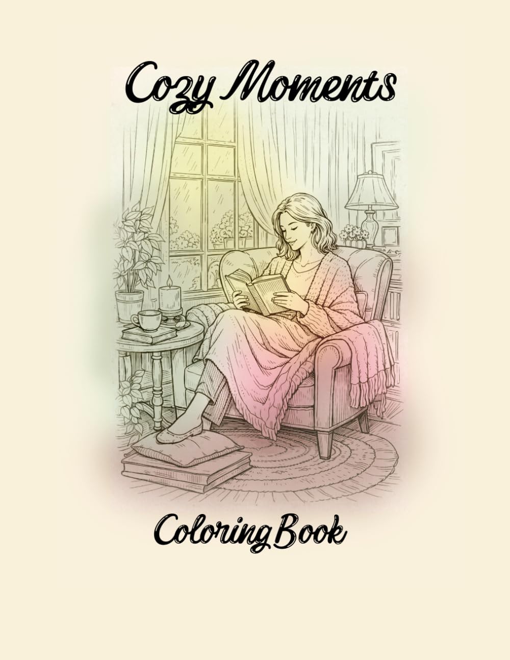Cozy Moments Coloring Book: Warm elegant scenes for calm, luxury, relaxation and mindful coloring
