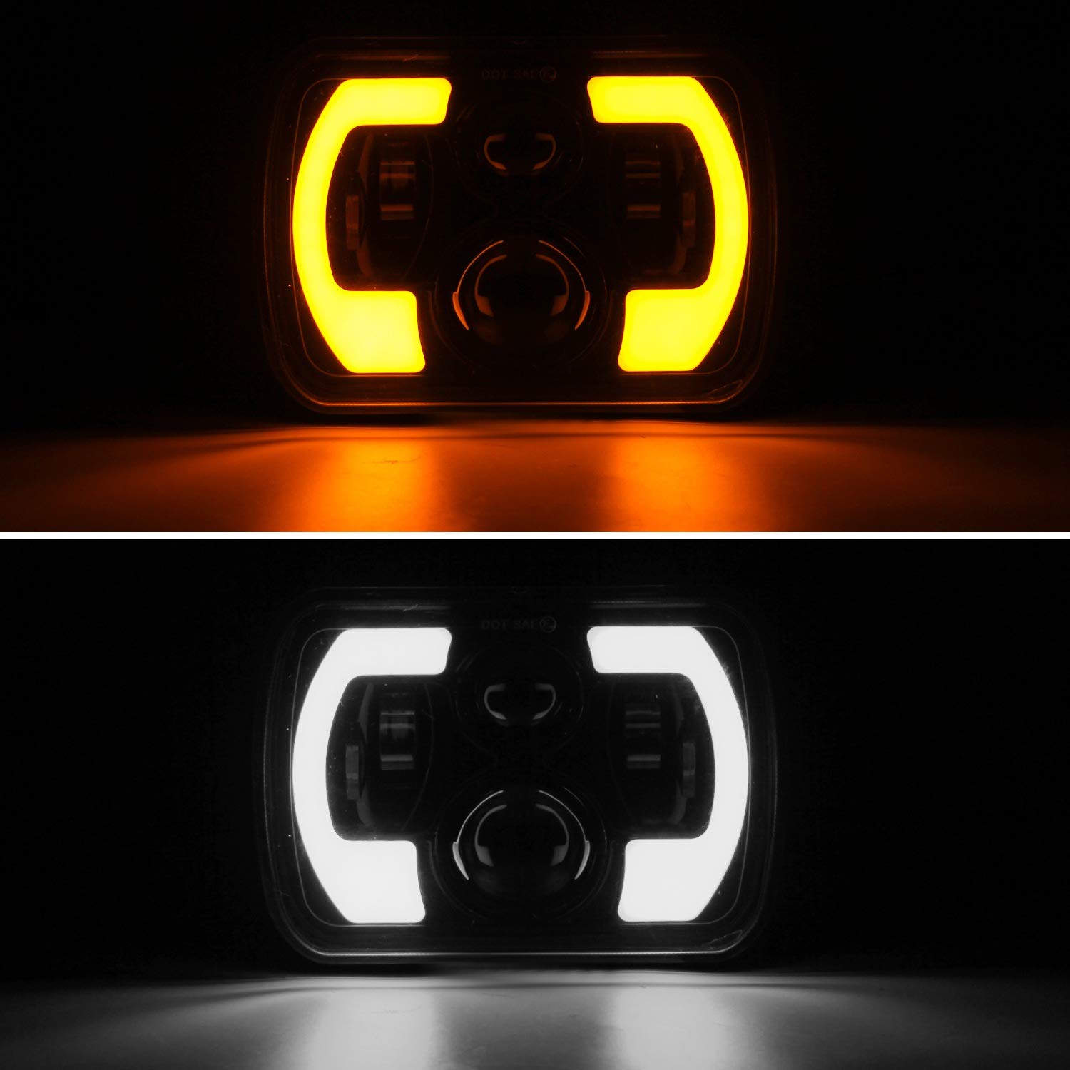 Carriere 7X6 Pollici, 5X7 Pollici LED Proiettore Hi-Lo Beam Indicatore di Direzione DRL 400W per XJ 1984-2001