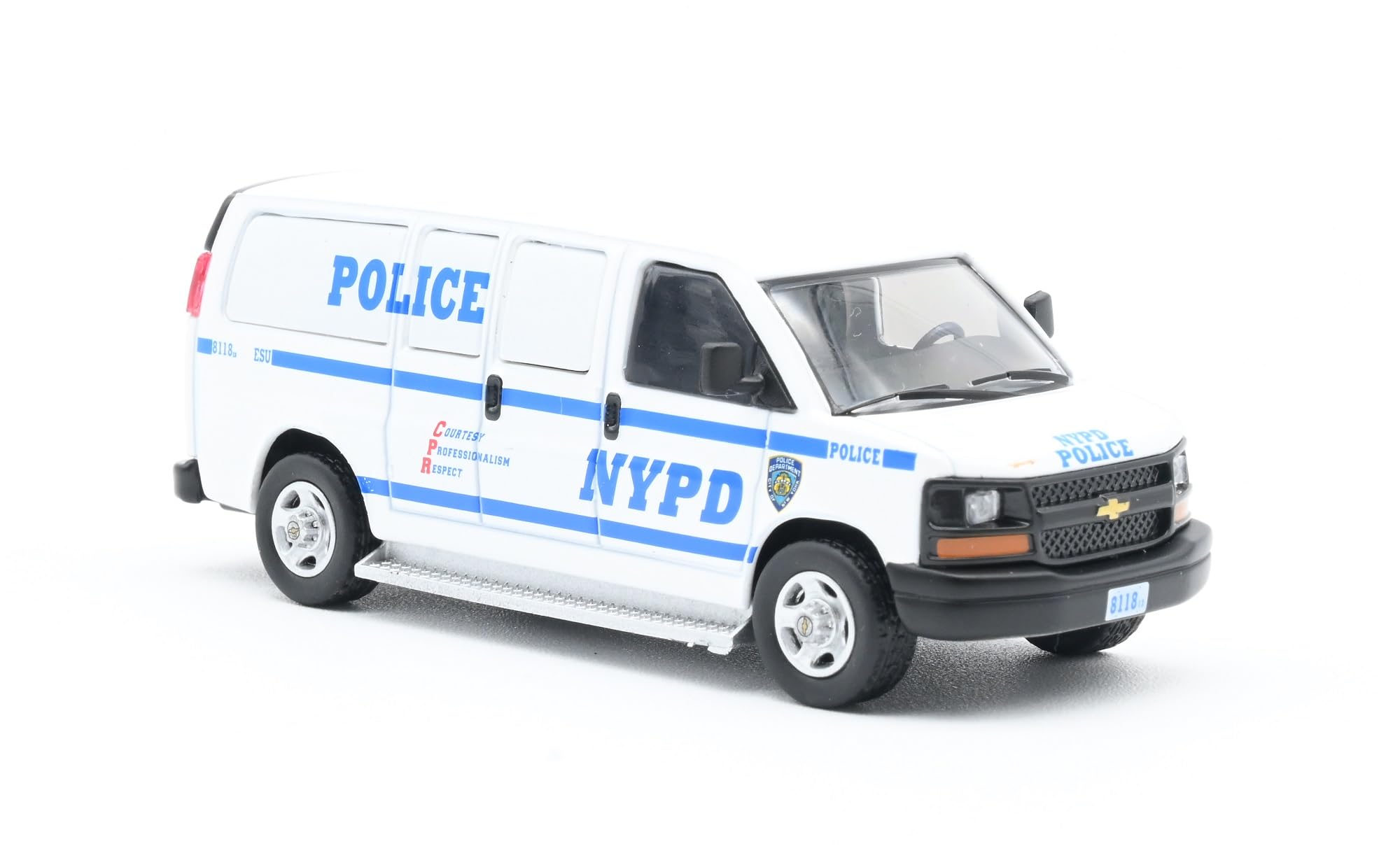 596 Model Tipo Chevrolet Express NYPD, Modelo a Escala 1:64