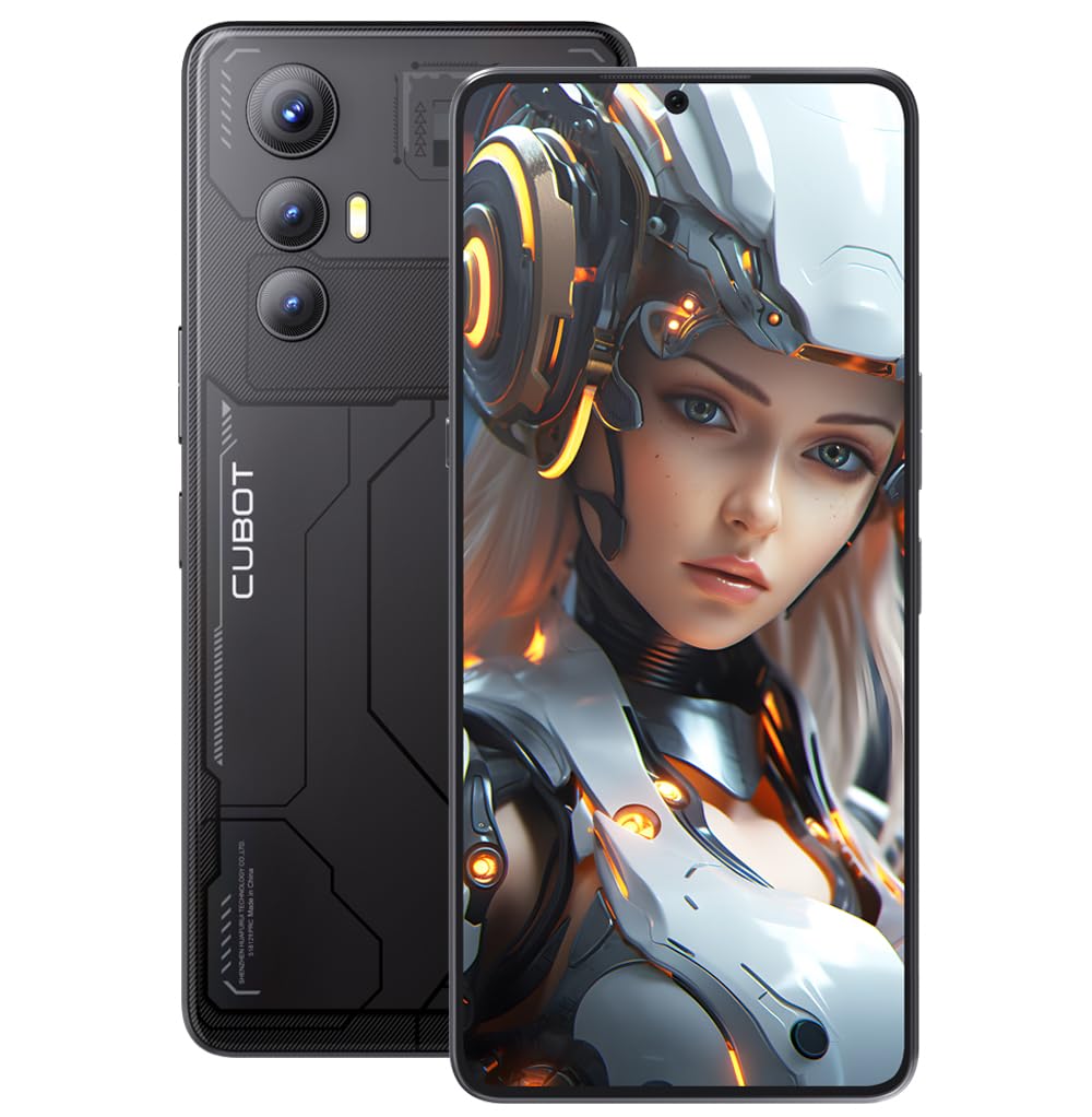 CUBOTMAX 5 Smartphone 6.95-Inch FHD+IPS Android 14 Octa-core Processor, 12GB RAM 256GB ROM, 5100mAh Battery,100MP+32MP Camera Wi-Fi Dual SIM 5G Network Unlock Cell Phone Tech Black