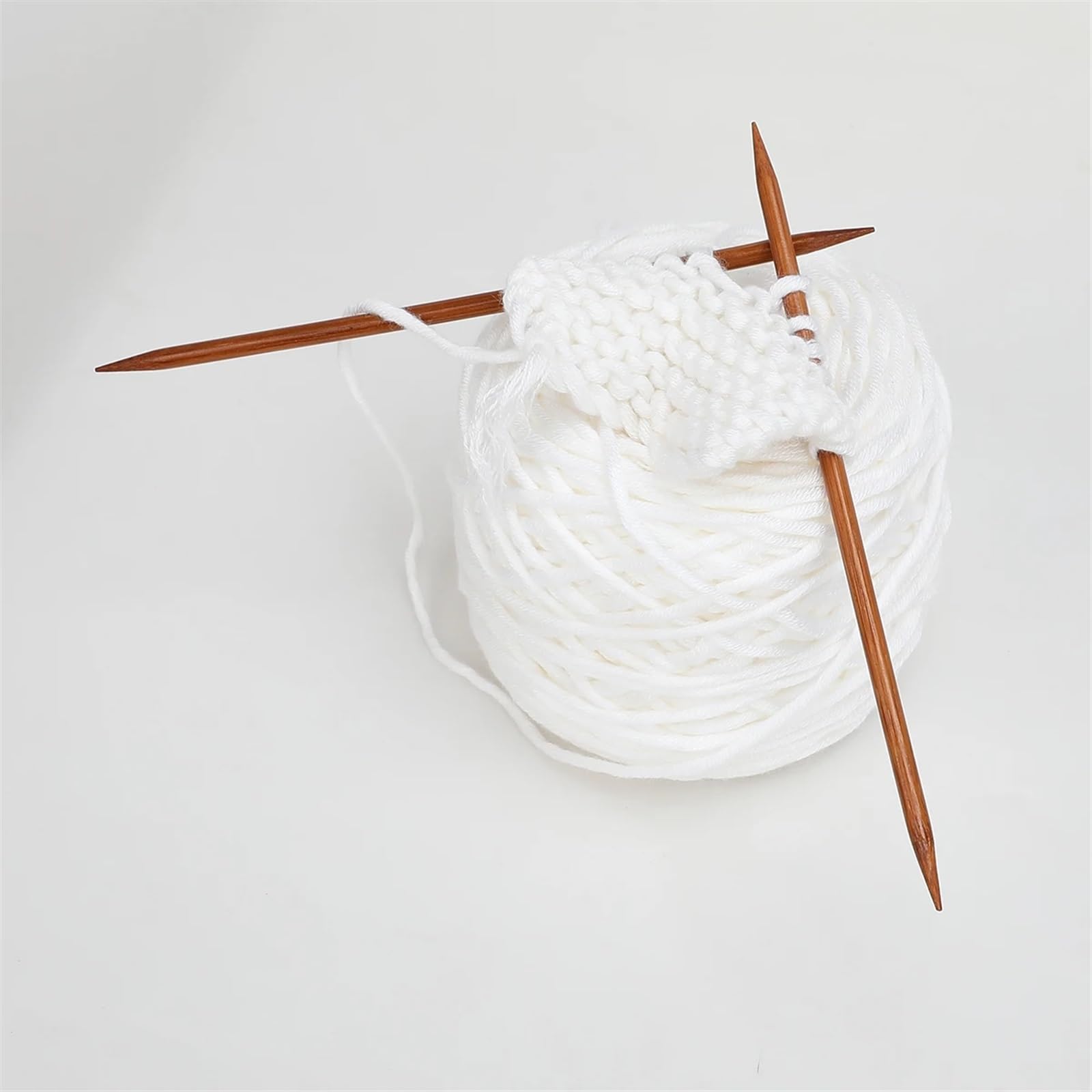 Stricknadel 75-teiliges Bambus-Stricknadel-Set, 20 cm, doppelspitziges, karbonisiertes Strickgarn, Weben, Basteln, 15 Größen, 2,0–10 mm, Häkelnadel-Set FüR Webprojekte