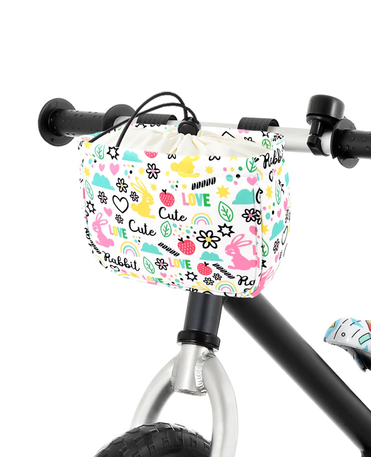 ANZOME Kids Bike Basket for Girls & Boys – 10lbs Load Capacity Handlebar Bag, 3.7L Large Waterproof Storage for 12"-16" Bikes, Scooters & Tricycles –