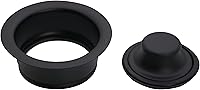 Vista 5 de Westbrass R2089-62 - Brida de drenaje y tapón de eliminación de residuos para fregadero de cocina de 4-1/4 pulgadas, 1 paquete, negro mate
