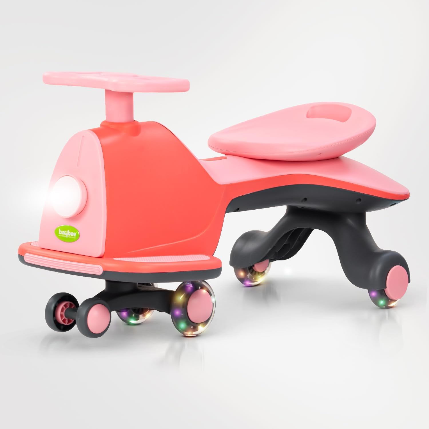 Baybee Nord Kids Magic Swing Cars for Kids, Twister Ride on Toy Kids Car with Flashing LED PU Wheels, Music & Light | Push Ride on Baby Car | Magic Car for Kids 3 to 8 Years Boys Girls (Dark Pink) (B0DH1YSGHF) Amazon Price History, Amazon Price Tracker
