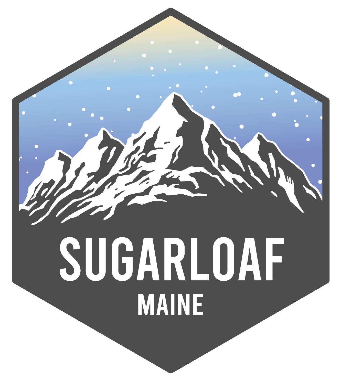 Sugarloaf Maine Ski Adventures Souvenir 4 Inch Vinyl Decal Sticker