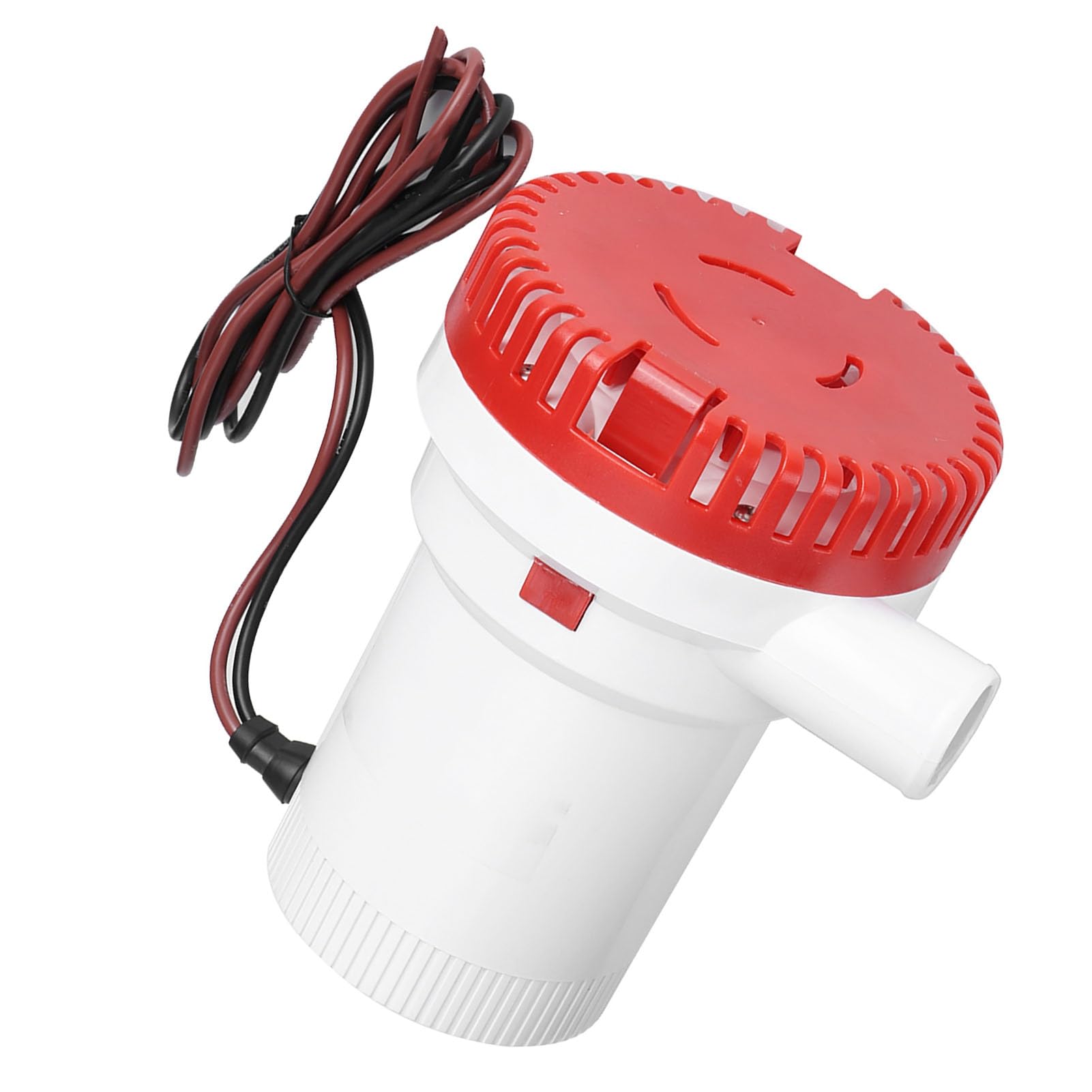 Pompa di Sentina 2000 GPH, Pompa Acqua Marina 12V, Protezione | Corpo in ABS, Scarico Acqua 2000 GPH, 12V per Barche, Anti-blocco, Uscita 1-1/8"