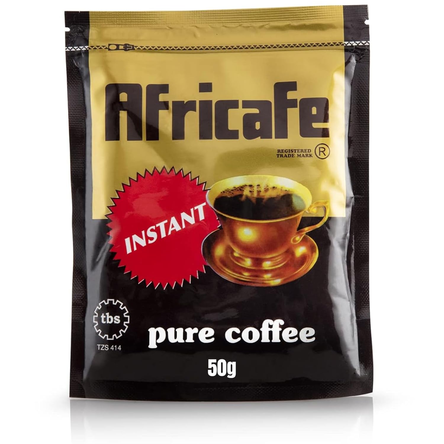 Africafe Instant Pure Coffee 50g Pouch By COUGAR – 100% Spray Dried Instant Coffee Powder, Premium Robusta & Arabica Blend, Rich Aroma, Smooth Strong Taste, Easy to Prepare Coffee for Home, Office & Travel - (Imported-TANZANIA)-image-25