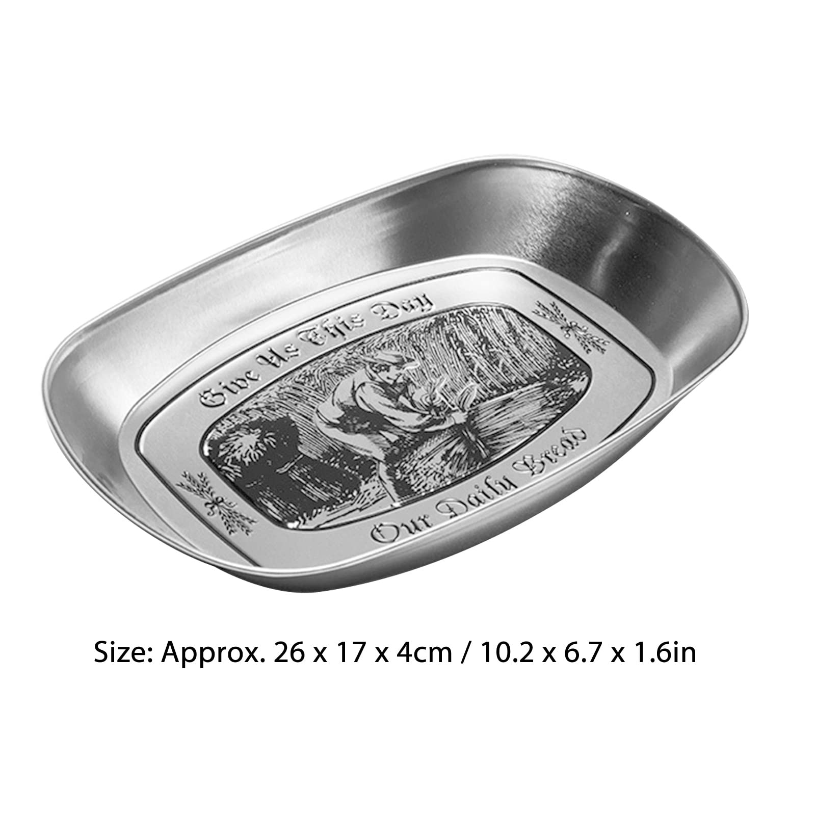 Stainless Steel Plate, Camping Plates Outdoor Dinner Plate Multifunctional Kitchenware European Cutlery Portable Picnic Bowl(D)