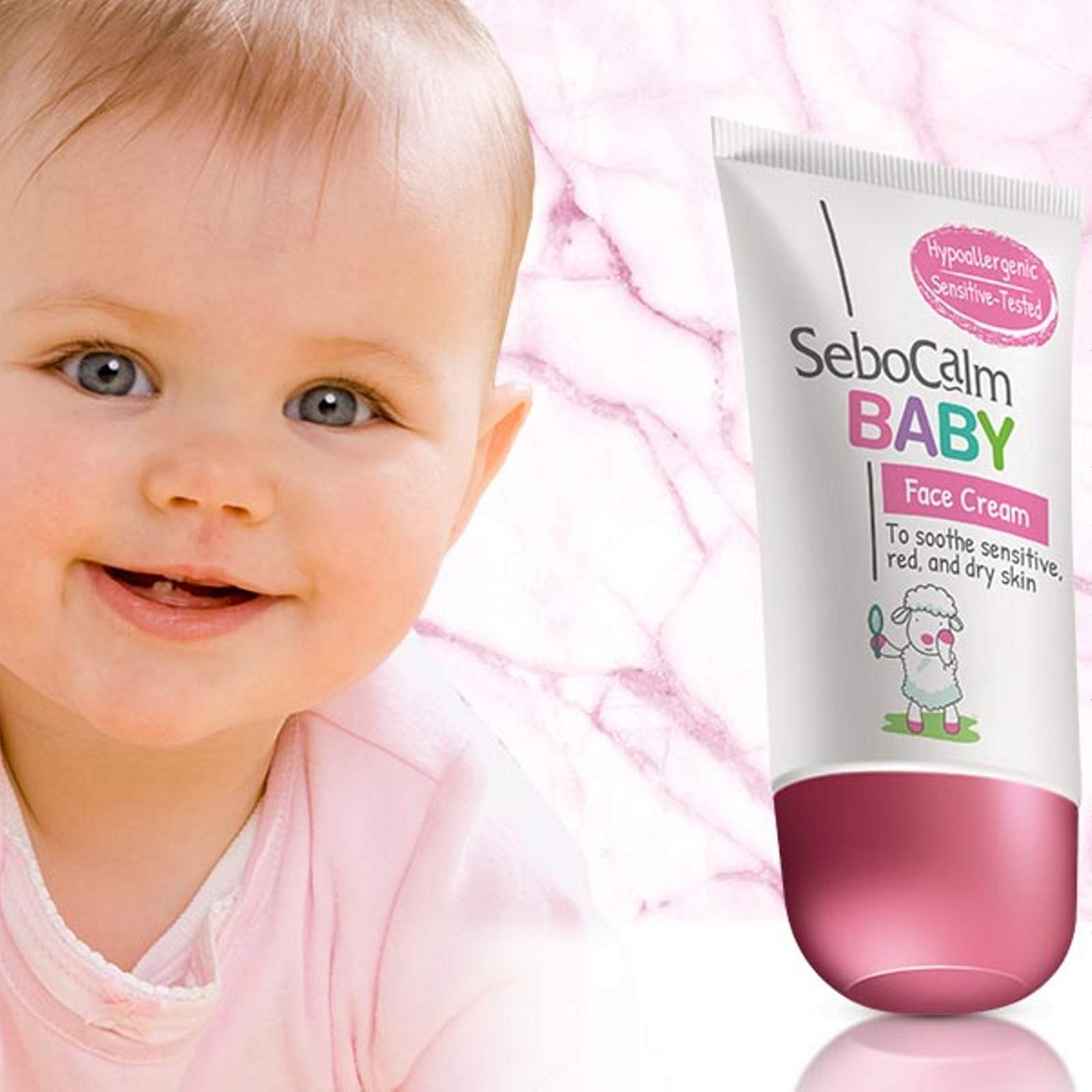 SeboCalm Baby Face Cream Lotion Hypoallergenic Vegan Facial Moisturizer Safe Babycare Formula