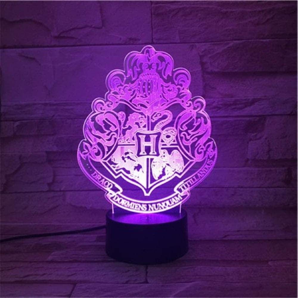 Lampada 3D Harry Potter Con Luce Notturna - 7 Colori, Touch Dimmerabile, Alimentazione USB/Batterie, Idea Regalo - Foto 6