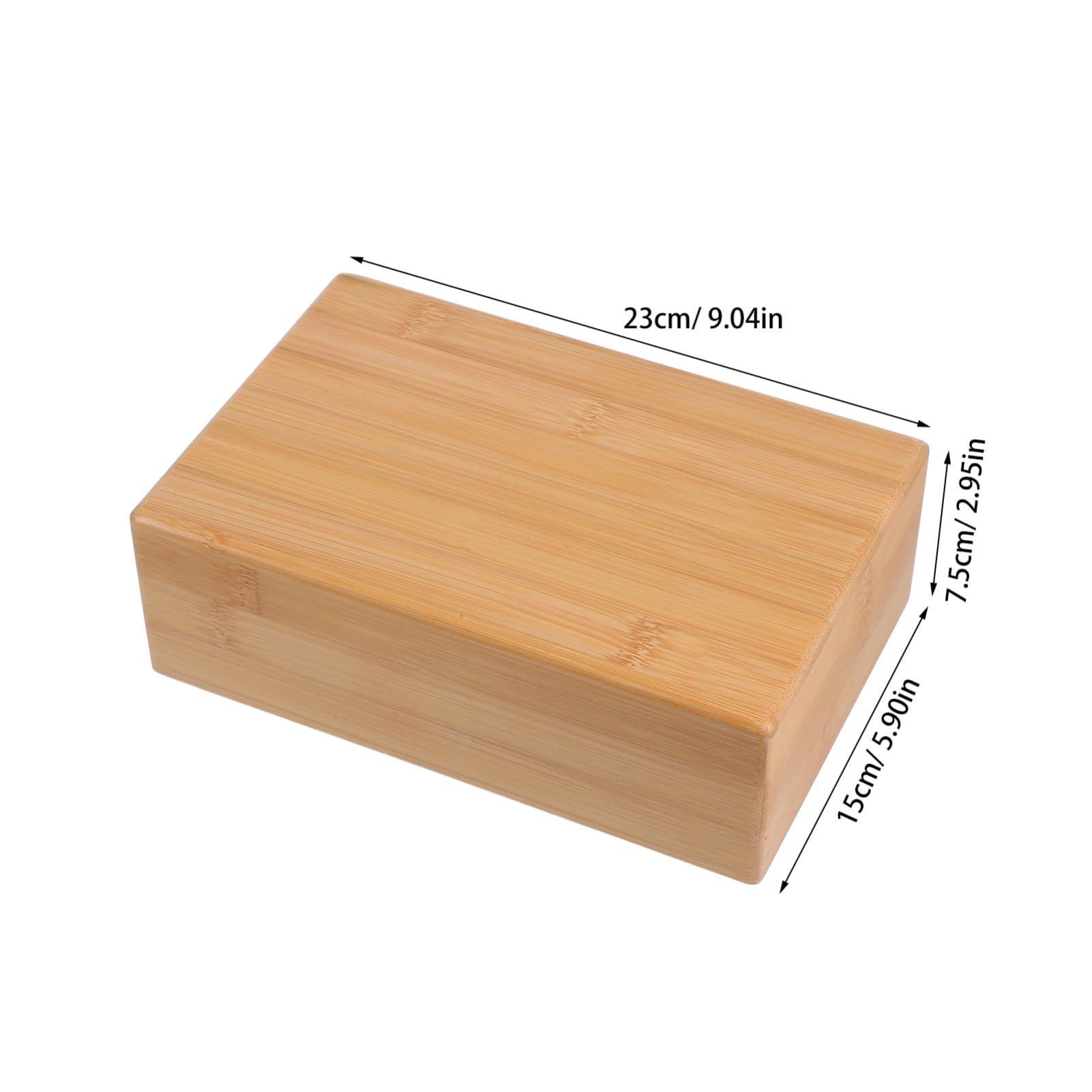 HEMOTON 1PC Natural Yoga Brick Wooden Yoga Practice Tool for Home Fitness Smooth Surface for Comfortable Exercise Portable Design for Training