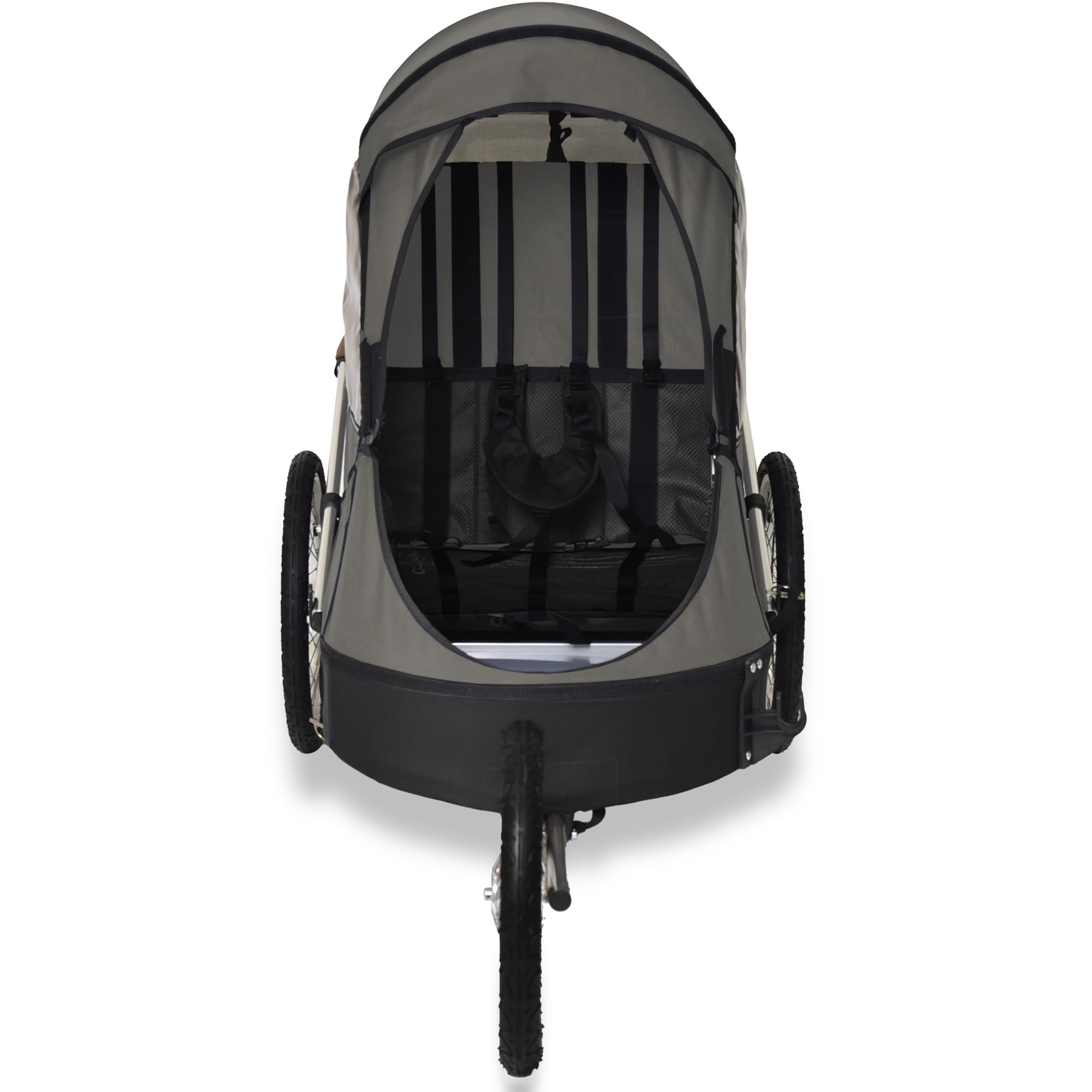 Spezialanhänger für Kinderwagen und Jogging-Sets – Groß – Dunkelgrau/Schwarz