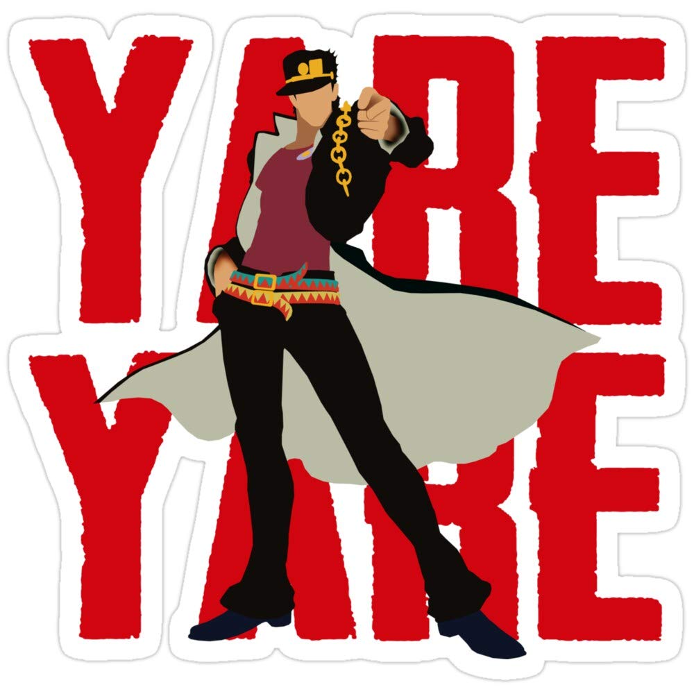 3 PCs Stickers Jotaro Kujo, JoJo Sticker for Laptop, Phone, Cars, Vinyl Funny Stickers Decal for Laptops, Guitar, Fridge