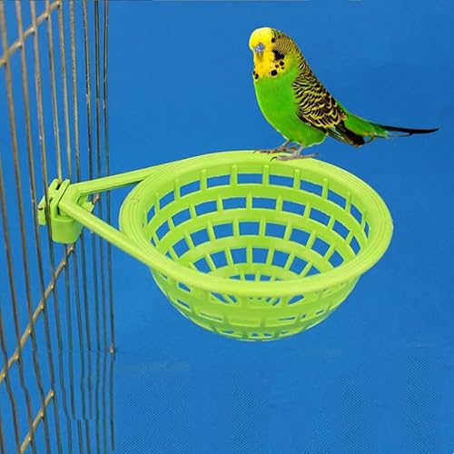 Miniatura 3 de 3pcs plástico canario nido de pájaro nido de plástico hueco colgante jaula huevos eclosión herramienta aves cría cabaña nido cacerola (verde)