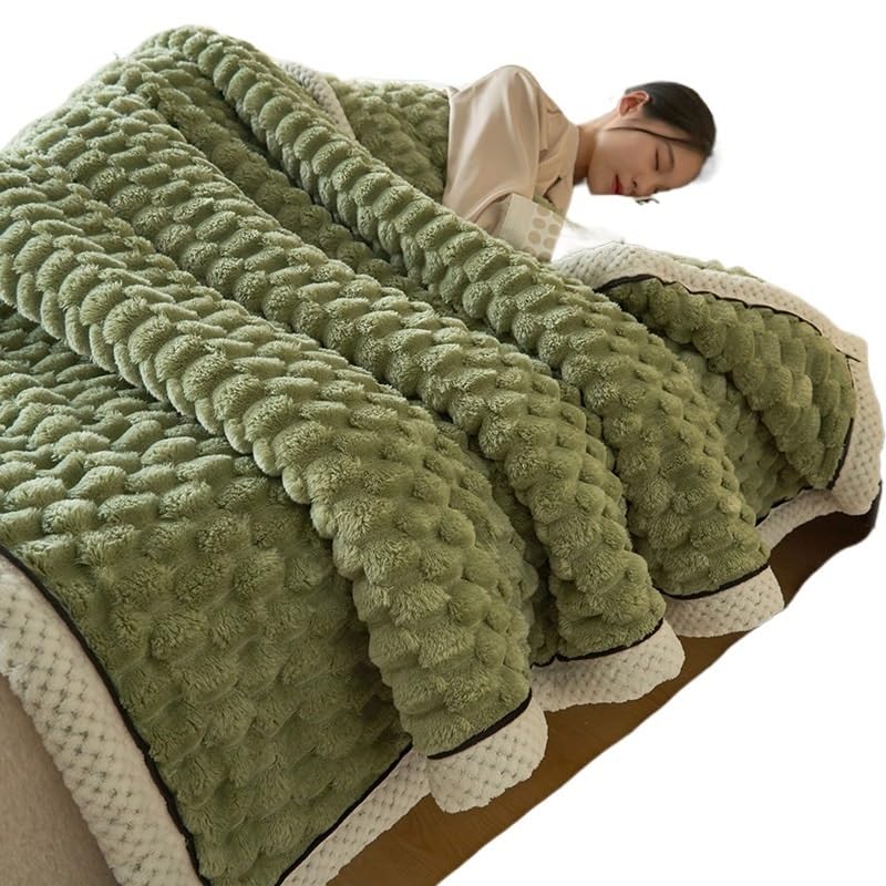 Unique Living Justin fleece plaid - Deep Green