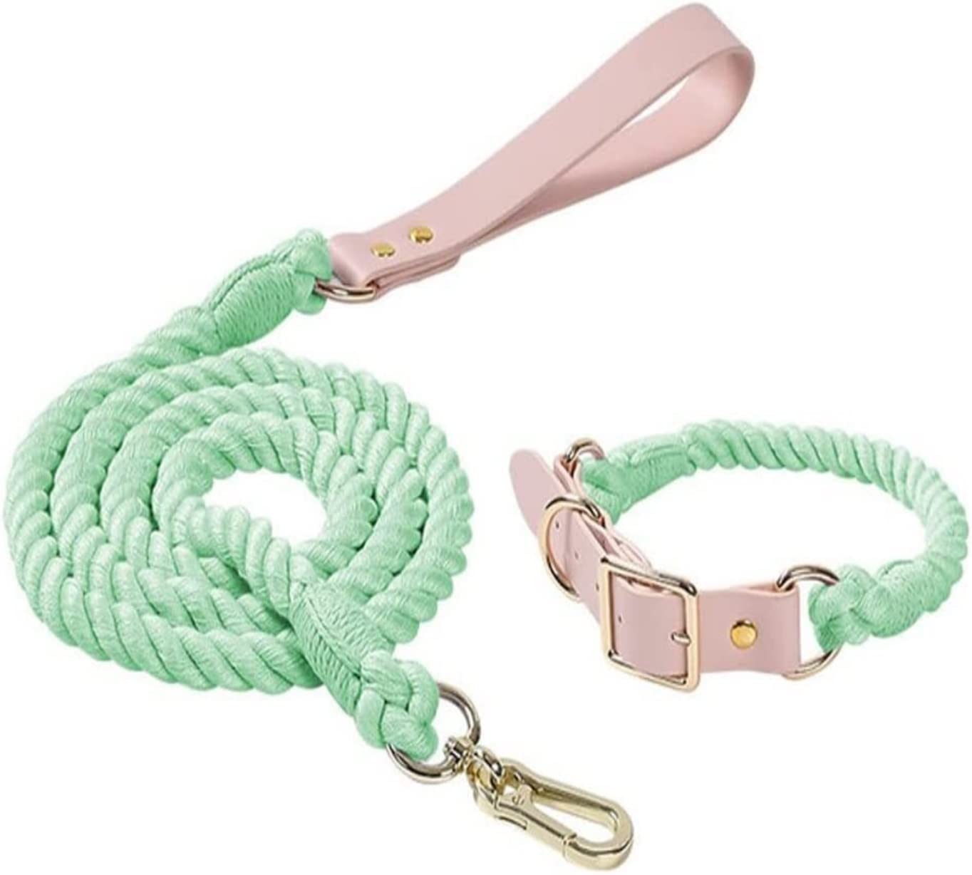 Correa Perro Correr Collar De Perro Color, Correa para Mascota, Adecuada para Perros Pequeños, Medianos Y Grandes, Cuerda para Caminar Al Aire Libre Antideslizantes Reforzada(Grün,35-41cm)