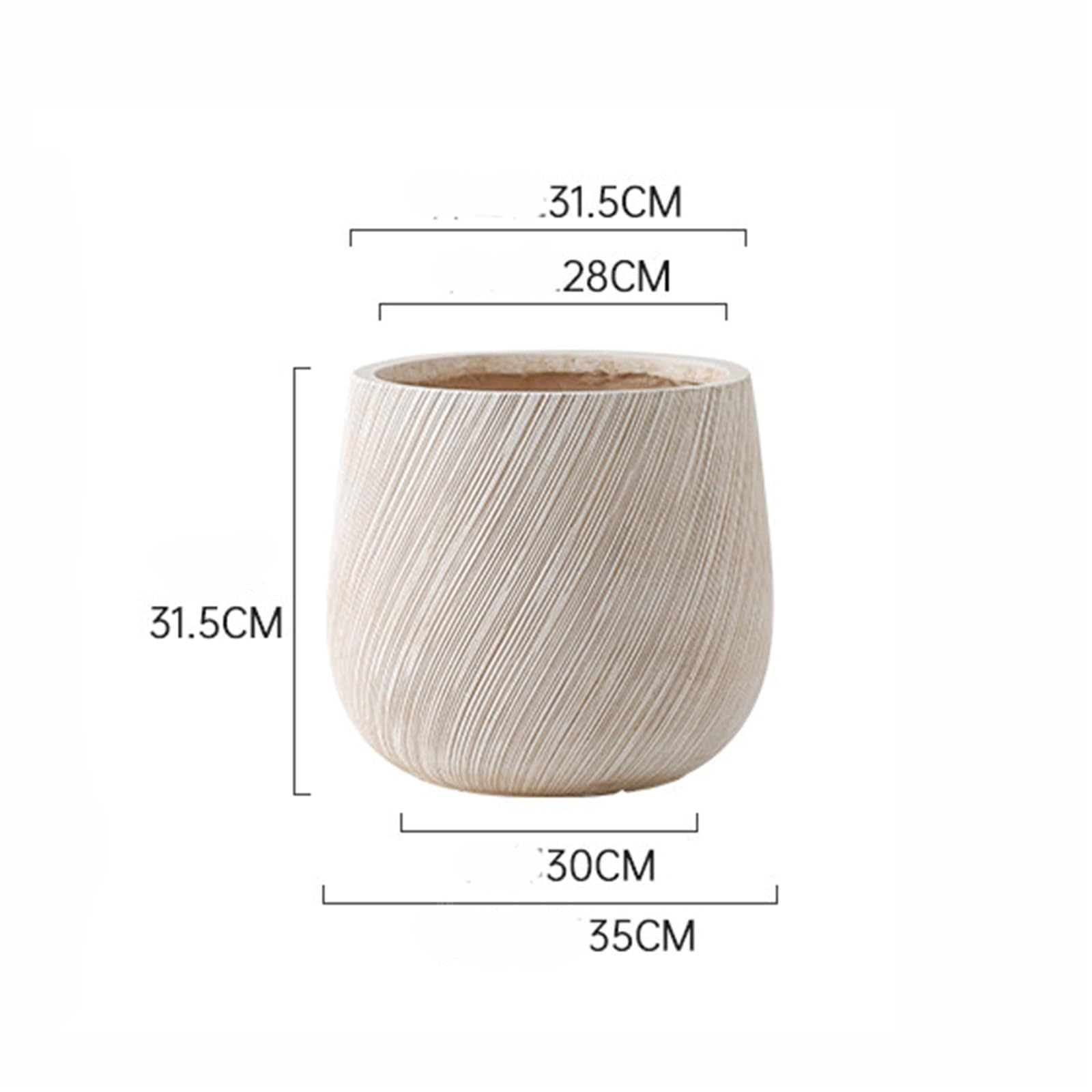 Doniczki Decorative Clay Flower Pots, Perfect For The Living Room: Pair Them With Minimalist-style Houseplants(Biały,Średni)