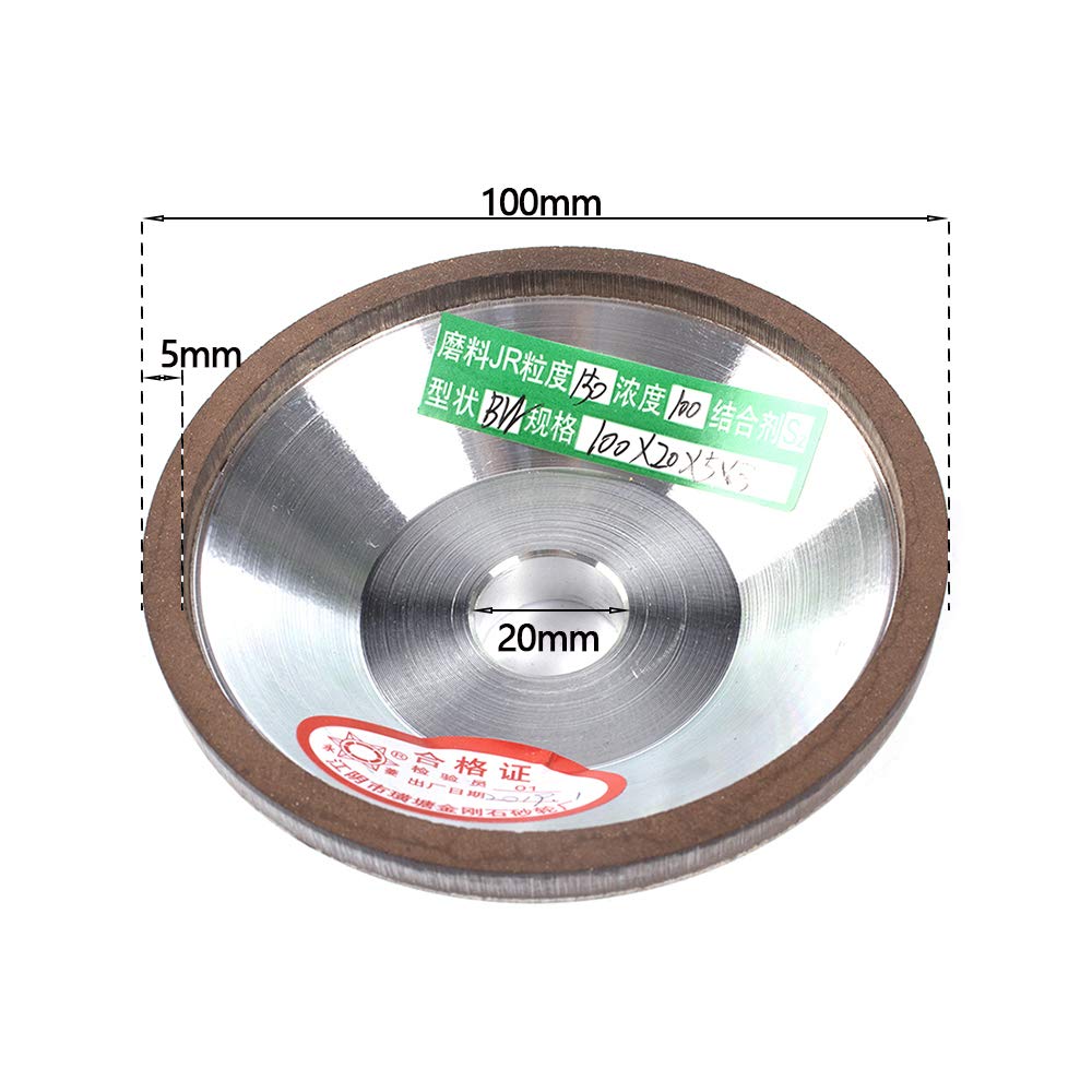 4 Inch Resin Bonded Cup Diamond Grinding Wheel With 20mm Bore For Glass Tiles Grinding And Chamfer 150#