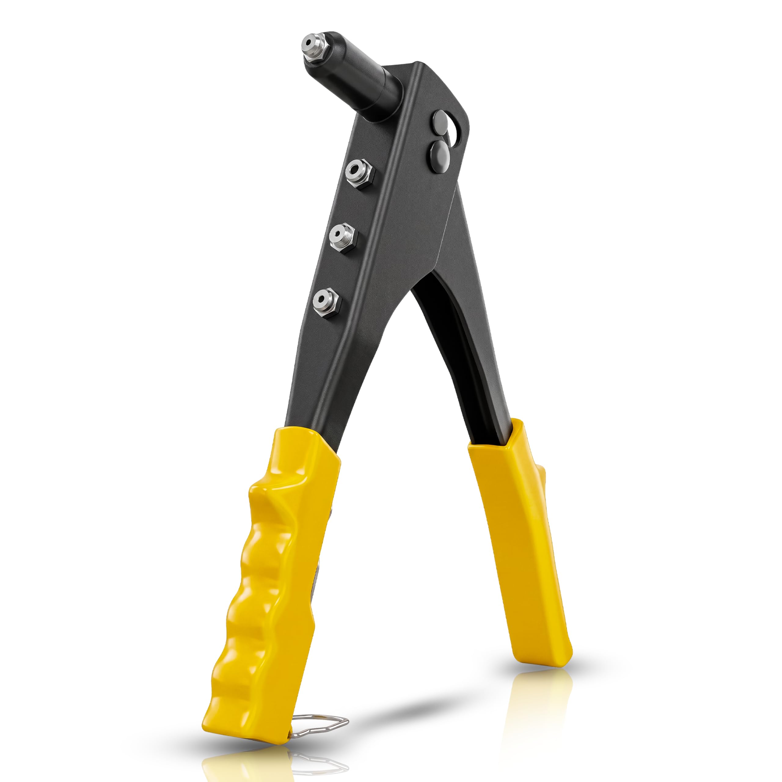 TOMAHAWK® Heavy Duty Riveter Set with 16Nozzles & Anti-Corrosion Properties Ideal for Joining & Fabrication Metals Sheet, Leather & Plastic Parts | Premium Quality Tool | Trusted Tomahawk Quality