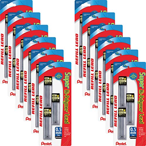 Pentel Super Hi-Polymer Pencil Refill, 36 per Box