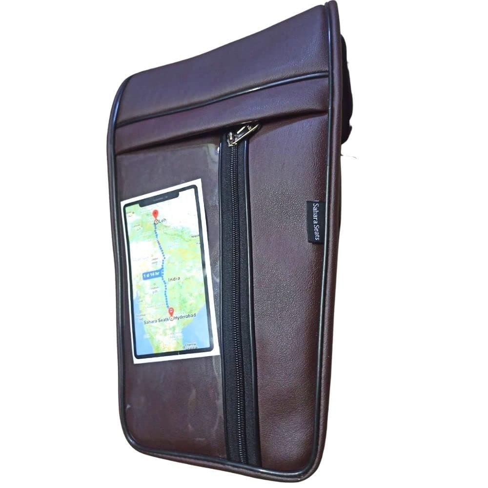 Casual Compatible with New Jawa 42 and Jawa Classic Tank Cover with Mobile Holder Brown Thick Flap - Large Space-image-11