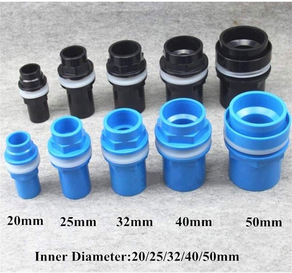 Raccordi filettati 20-50mm Connettori per tubi in PVC Addensare Connettore per tubo di drenaggio per acquario, Scarico da giardino Adattatore per tubo in UPVC Raccordi per tubi di alimentazione dell'a