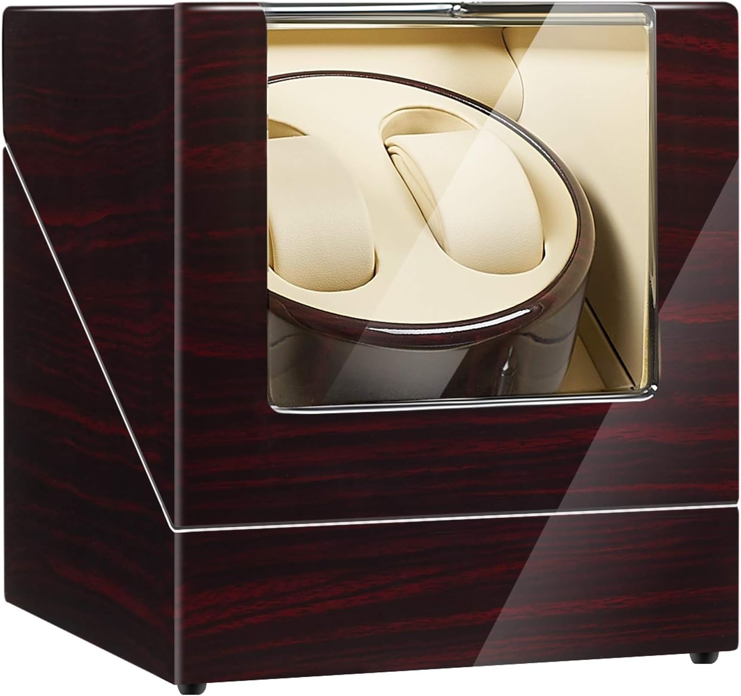 FENOKD Automatic Watch Winder with Japanese Motor,Dual Power Supply,Wooden Storages Box Case for Automatic Watches