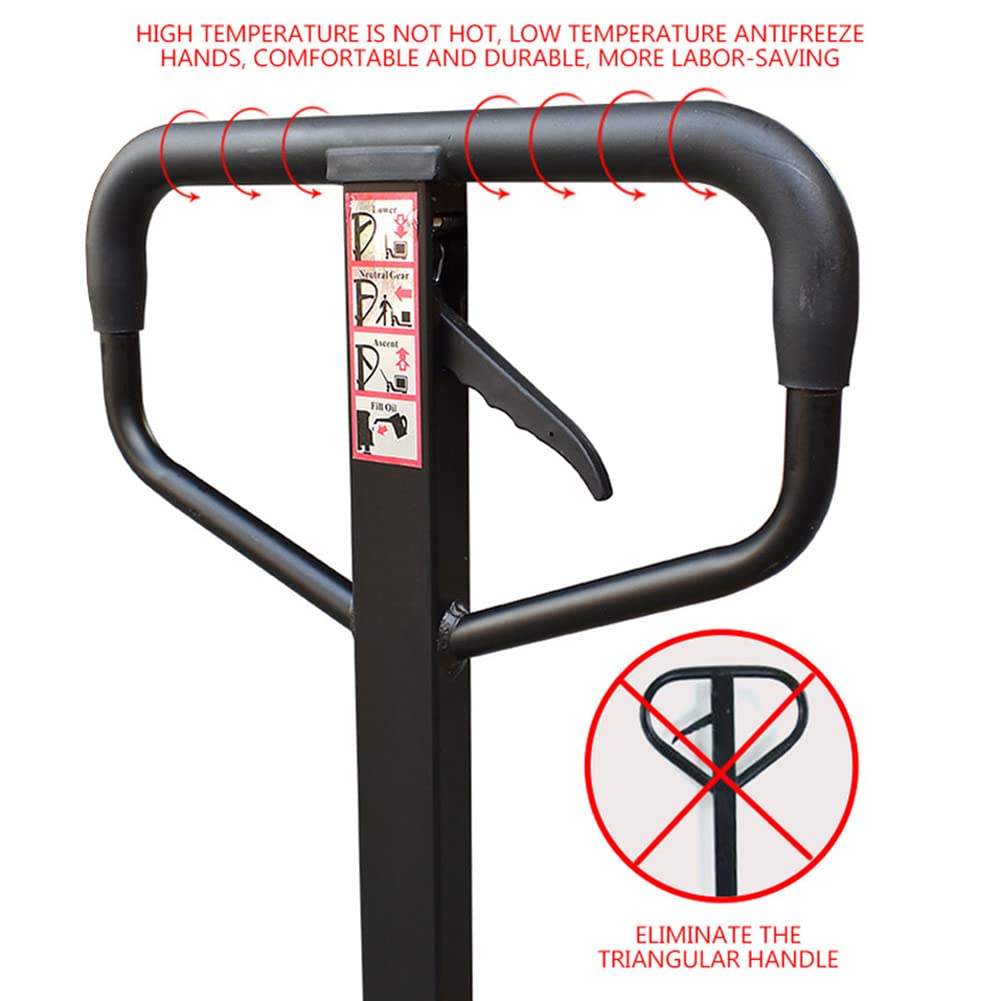 Transpalette à pompe manuelle 2000 kg avec échelle électronique, mini transpalette de type 1200 mm x 550 mm/1200 mm x 682 mm taille de fourche, pour la manipulation du matériau