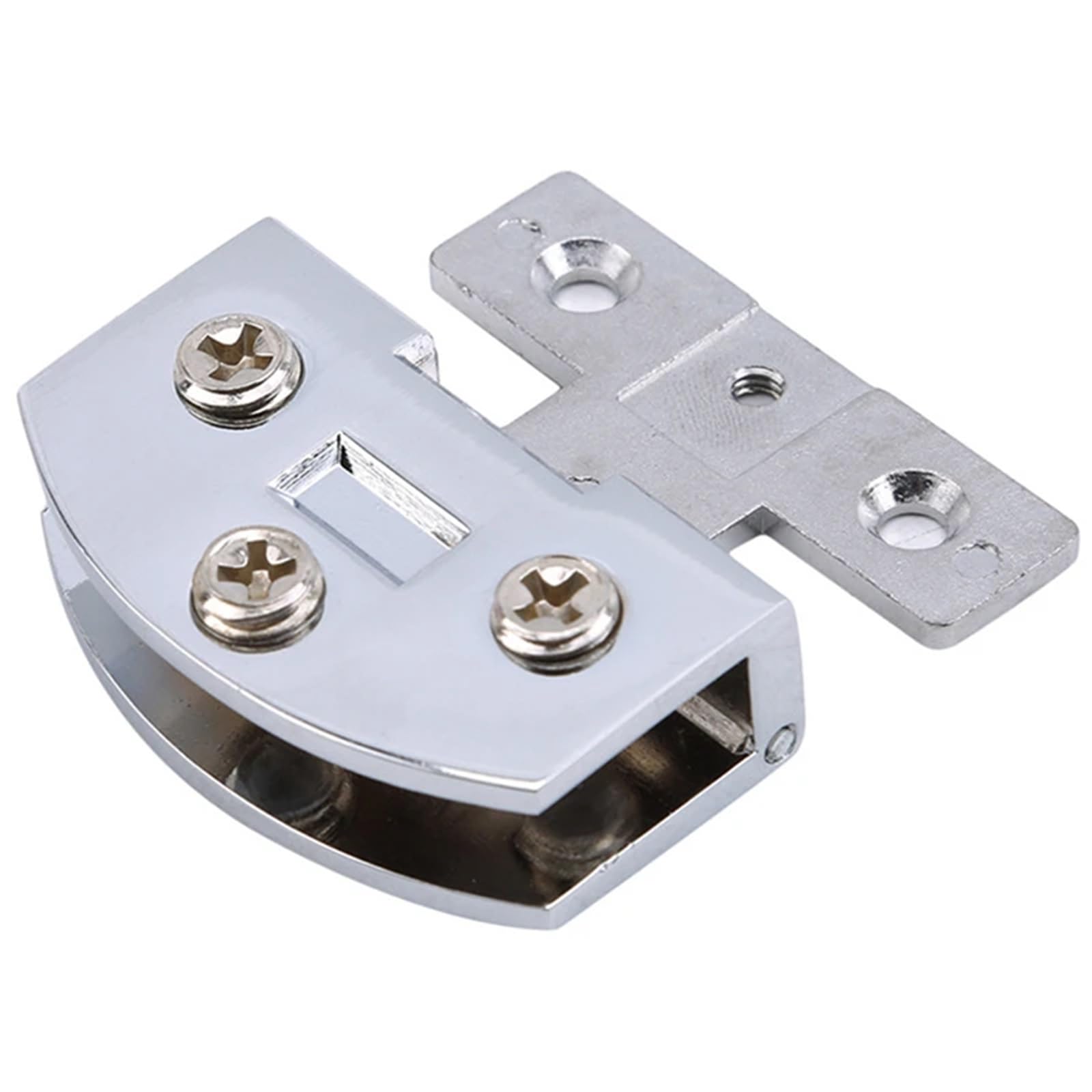 Cnyuon One Color 4 Pcs Glass Door Hinge Clamps Stainless Steel Wine Cabinet Bread Cupboard Gate Clip Hinges For 5-9Mm For Glass Door(For 8-9Mm Glass)