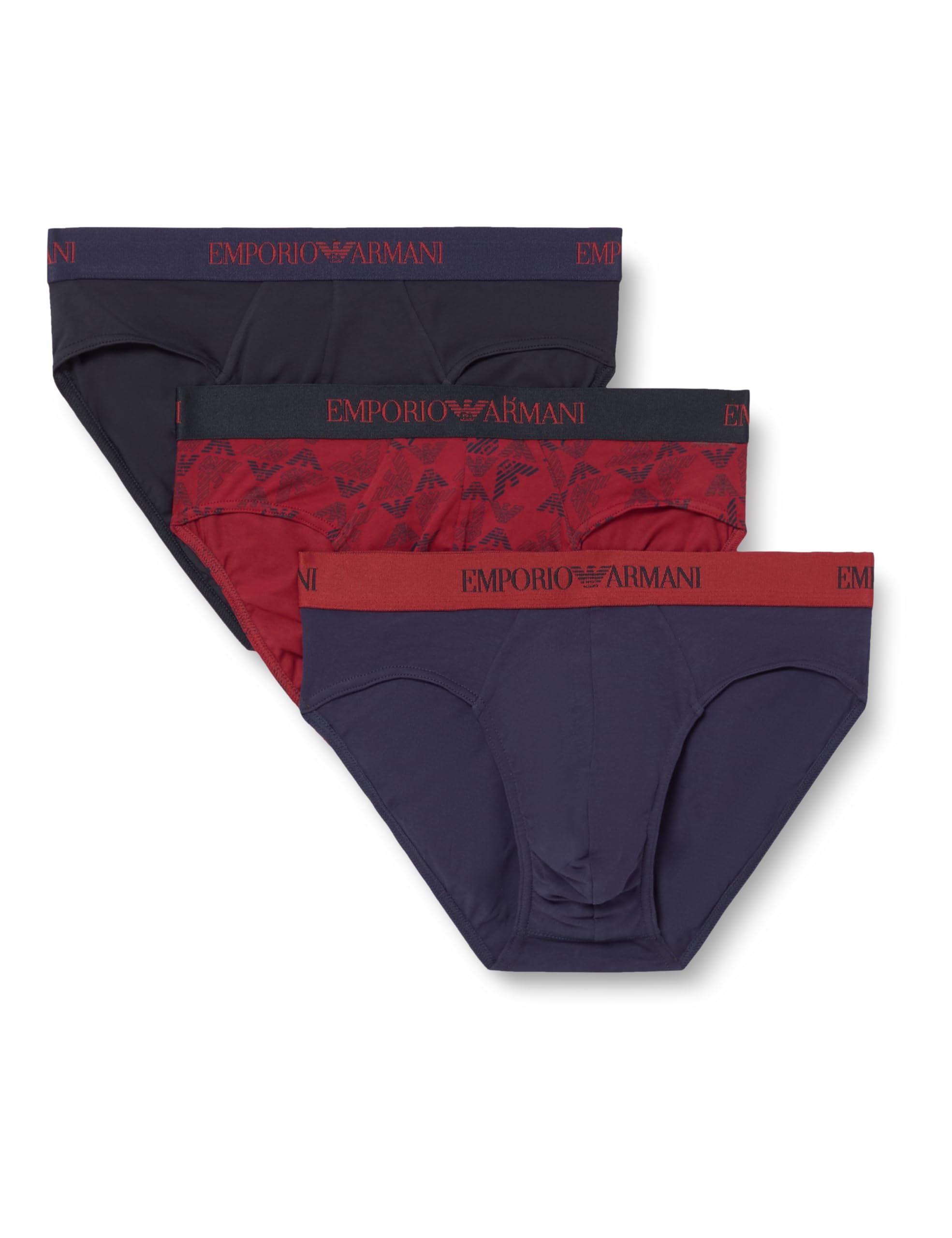 Man's Pure Cotton 3-Pack Brief RED L