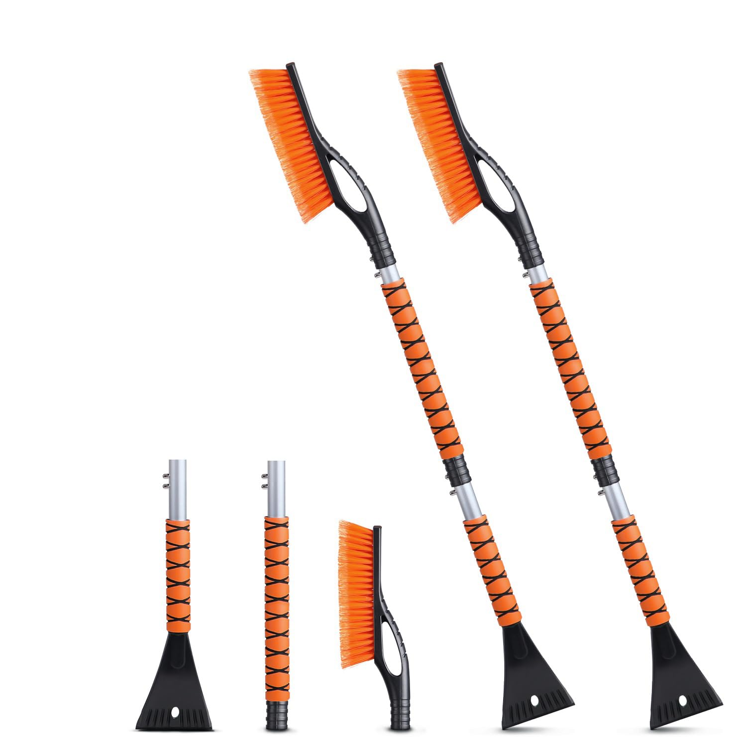 EcoNour 43" Ice Scraper for Car Windshield | 3 Parts Detachable Snow Brush