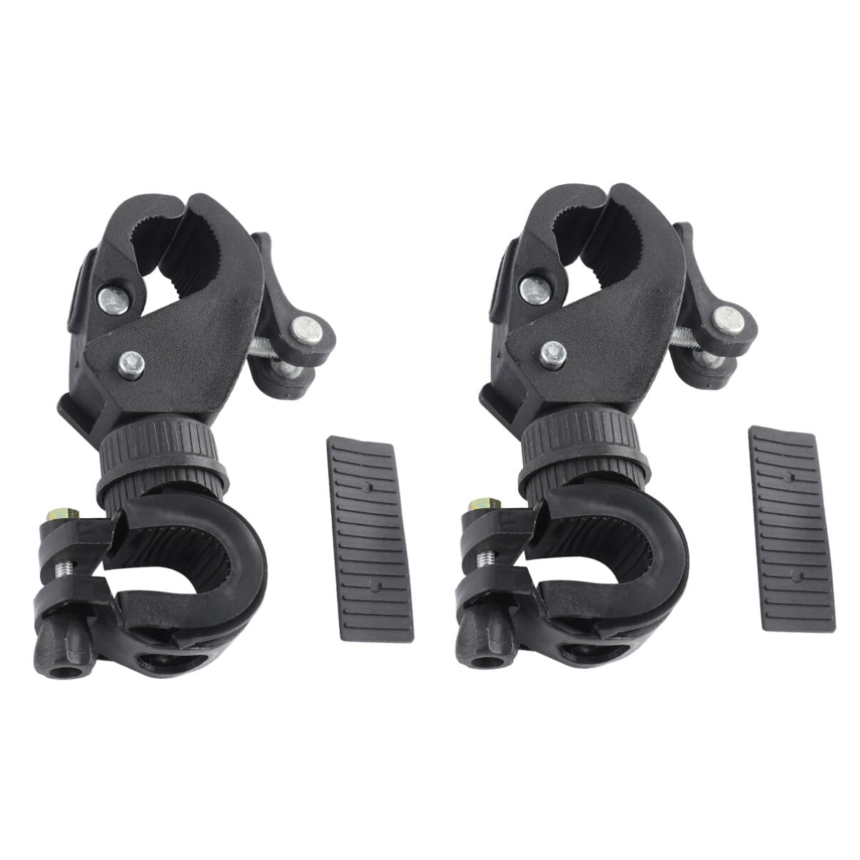DOITOOL 2pcs Bike Flashlight Holder Handlebar Clamp Universal Bike Light Mount for Cycling 360 Degree Rotatable