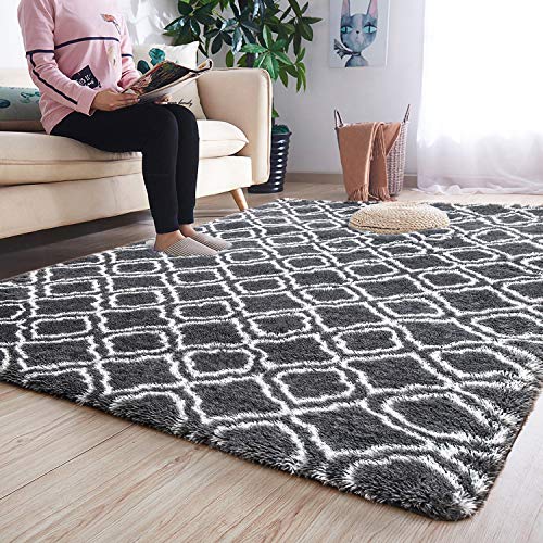 Noahas 4' x 6' Soft Area Rugs for Bedroom Living Room Shaggy Patterned