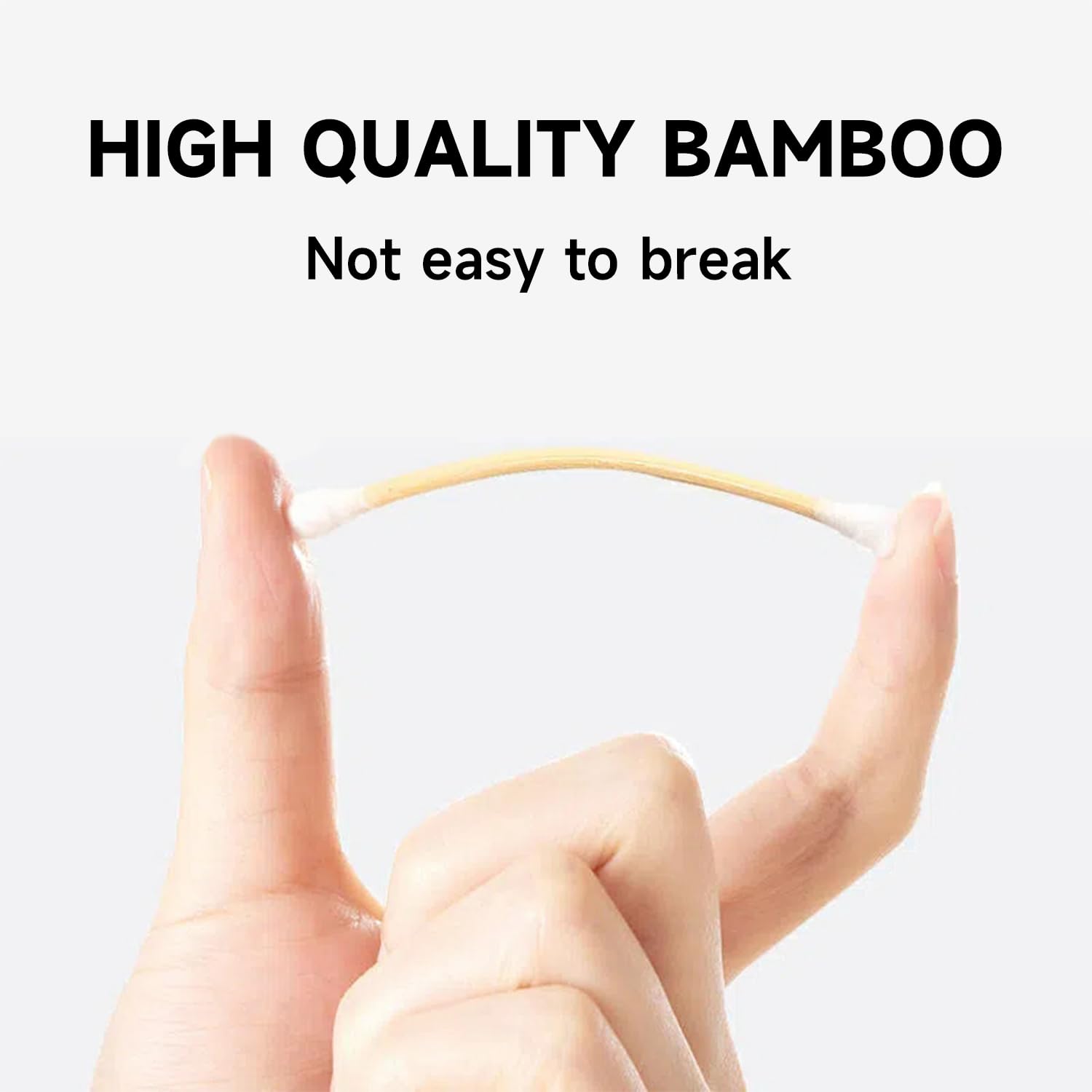 2 scatole di 200 bastoncini di cotone di bambù, senza plastica, portatile, biodegradabile, ecologico e rinnovabile.
