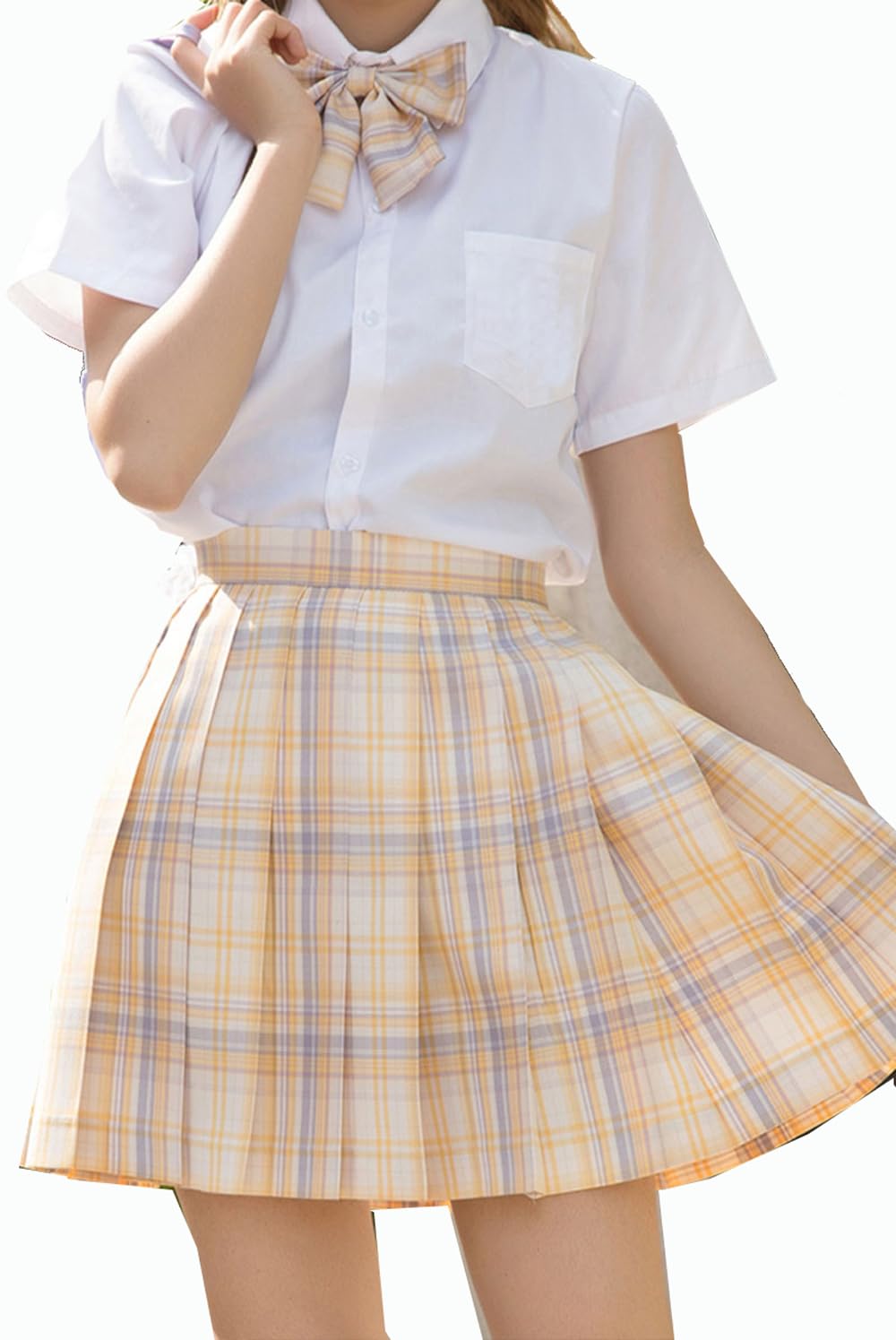 SKYWARD プリーツスカート チェック柄 制服 女子高校生 コスプレ