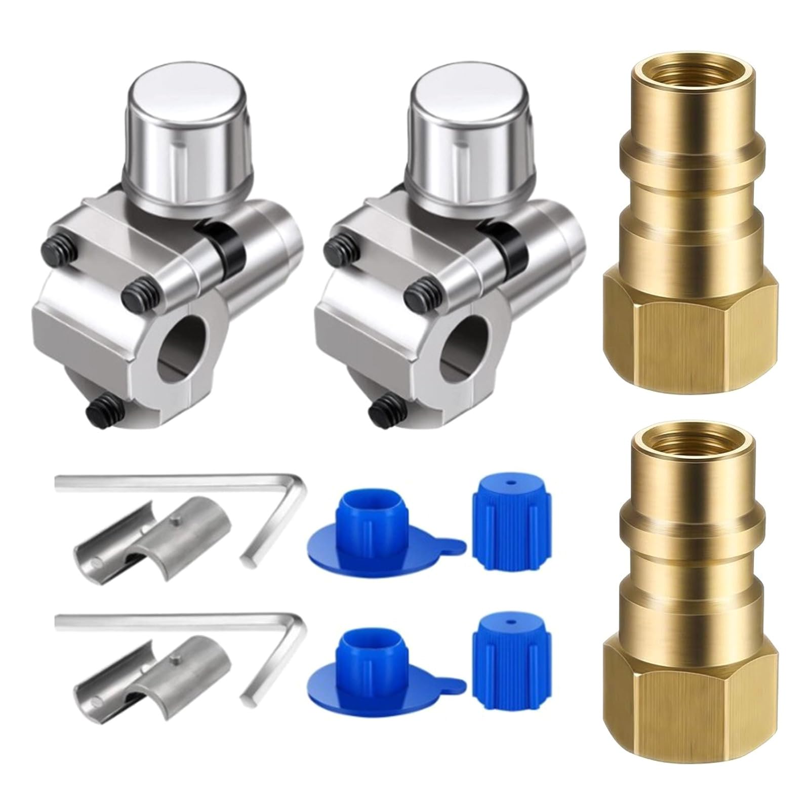 Piercing Tap Valves Line Tap Valves Kits R134a Conversion Kits with Covers Air Conditioners Recharge Kits for HVAC