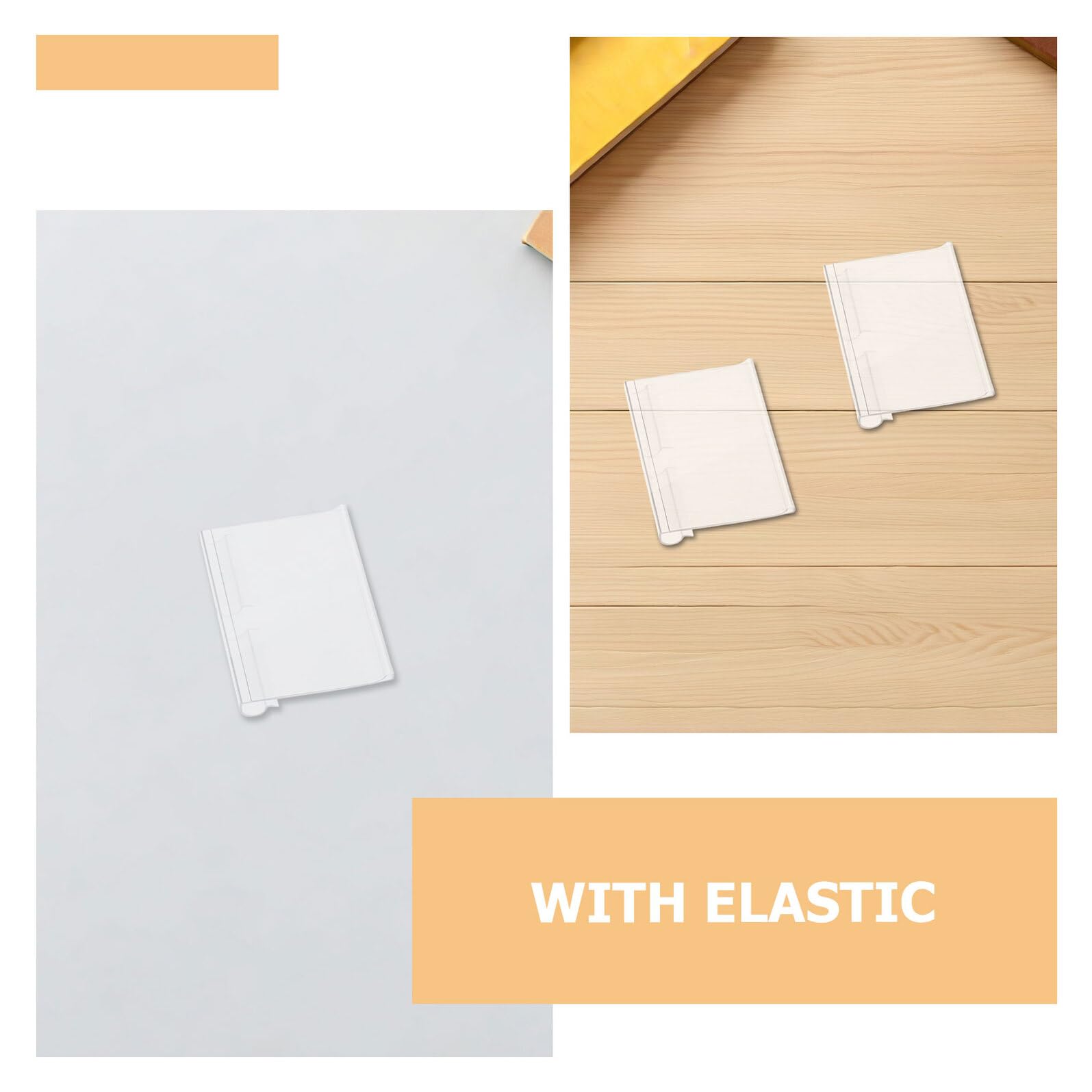 POPETPOP Porta Etichette Trasparente per Scaffali Clip Riutilizzabile Custodia per Cartellini Prezzi 8X4 CM Set da 100 Pezzi per Esposizione Supermercati e Negozi al Dettaglio