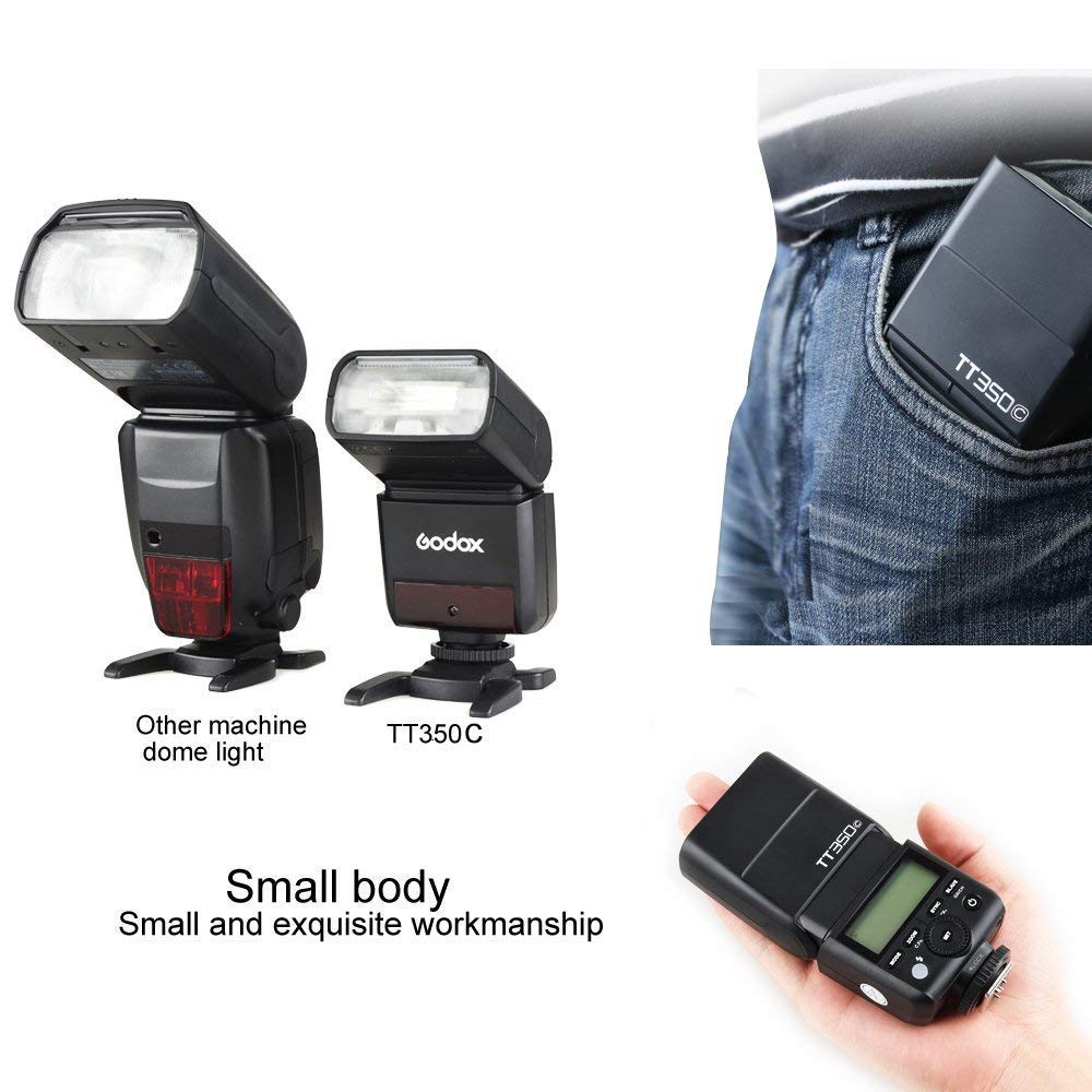 Godox TT350C 2.4G HSS 1 / 8000s TTL GN36 pour appareils Canon Cameras, 5D Mark III 80D 7D 760D 60D 600D 30D 100D 1100D Canon EOS Caméra Digital X etc