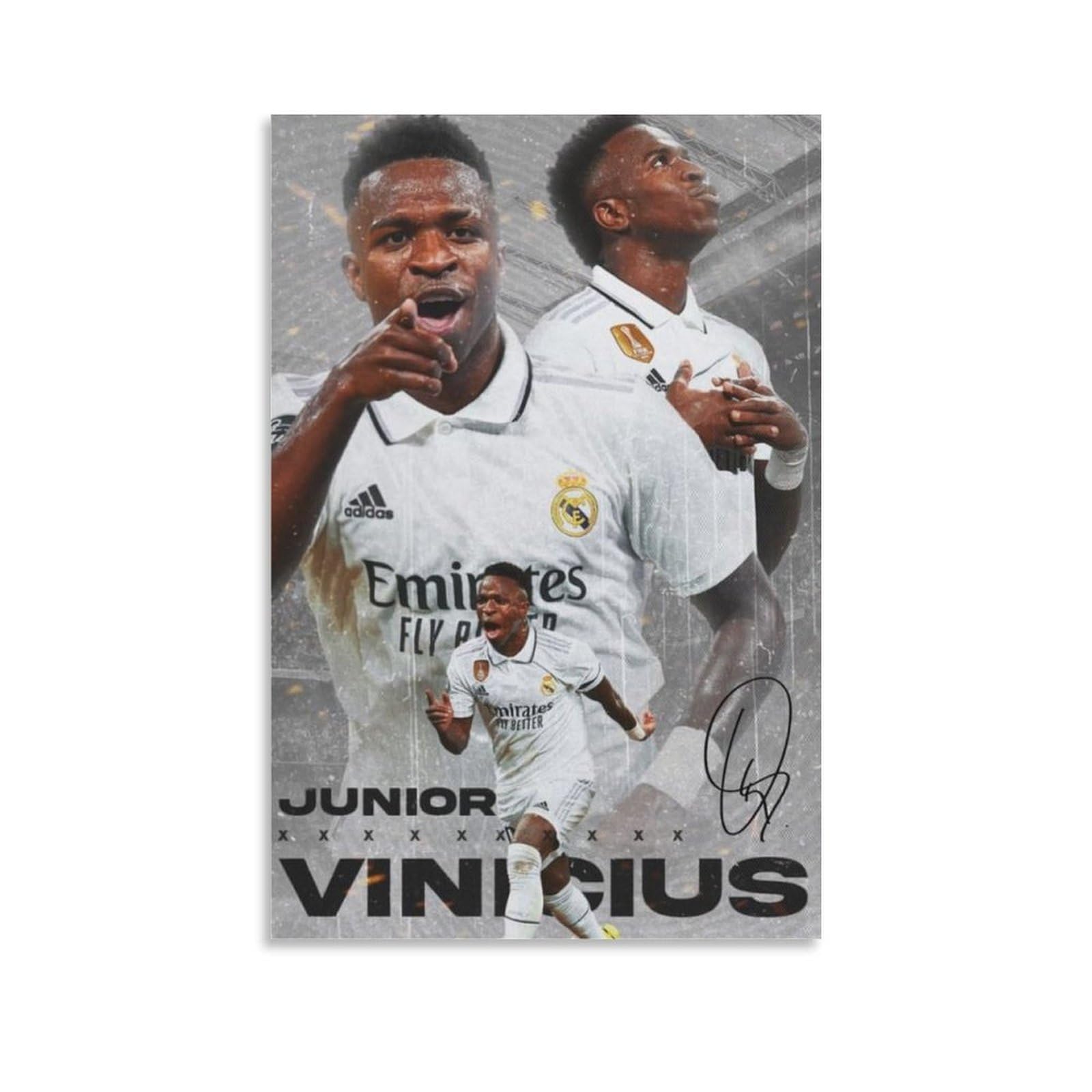 ASUIU Vinicius Jr Canvas Poster Wall Art Picture Painting Poster Canvas Print Posters Artworks Room Decor 24x36inch(60x90cm)