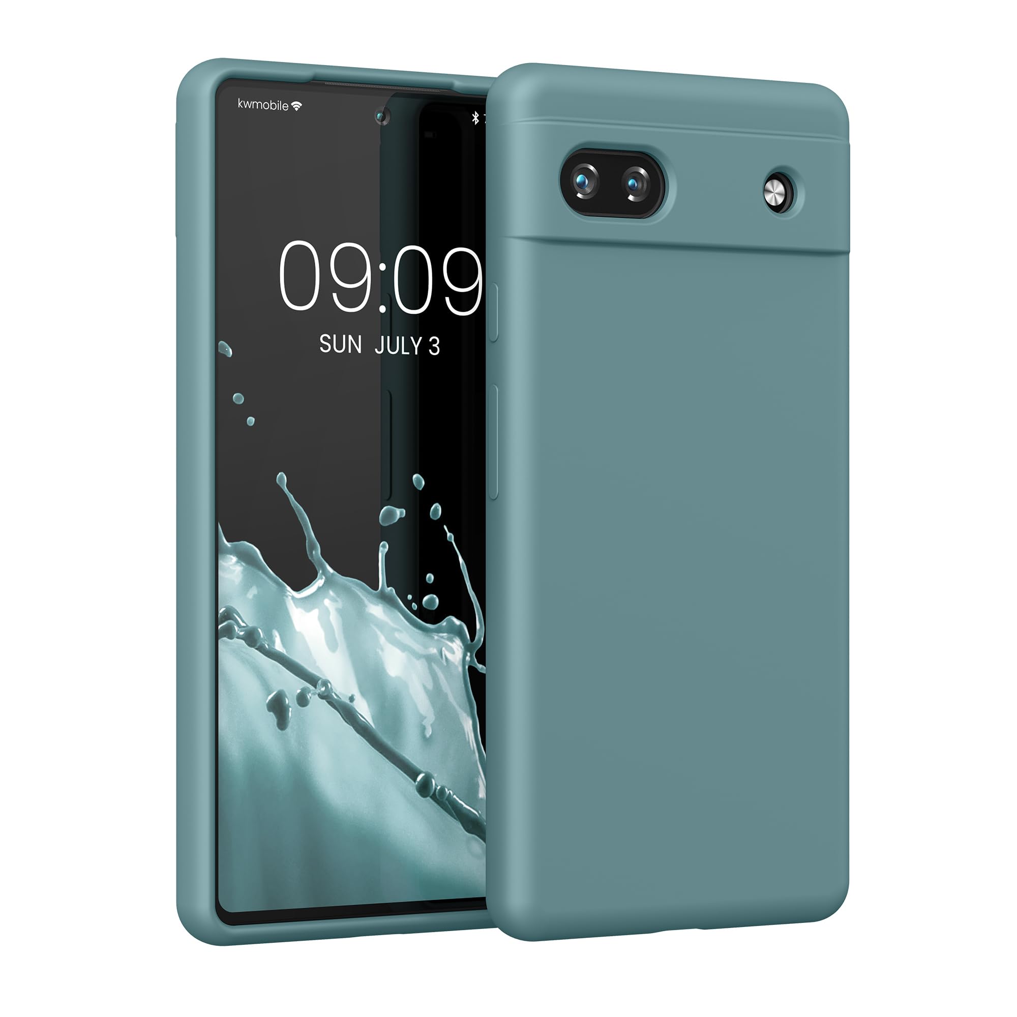 kwmobile Case Compatible with Google Pixel 6a Case - TPU Silicone Phone Cover with Soft Finish - Antique Stone