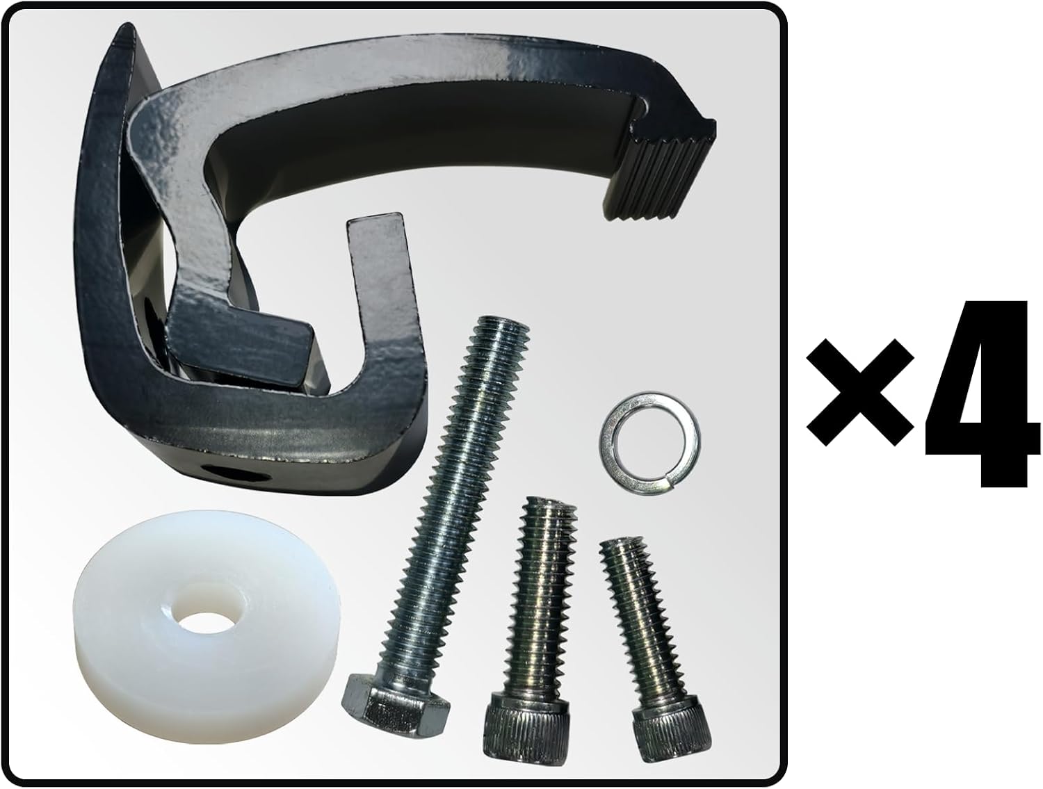 Set of 4 Truck Bed Clamps for Truck Topper/Cap/Camper Shell Compatible with Toyota Tundra 2007-2025 & Tacoma 2005-2015 Bed Rail System
