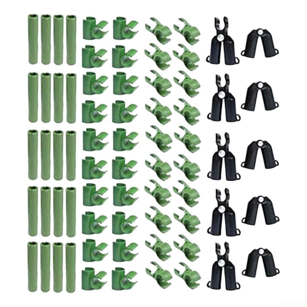 70 conectores ajustables para enrejado de plantas, clips de conector de invernadero de 11 mm, marco de escalada de tubo redondo de invernadero