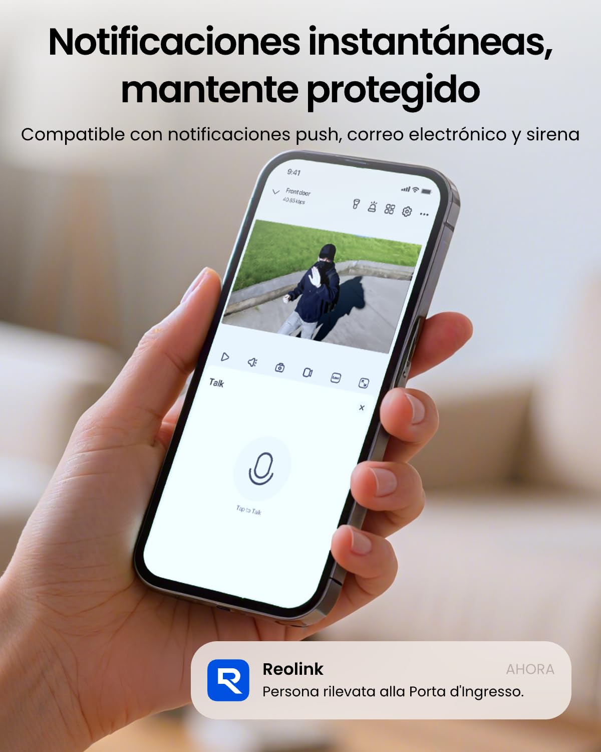Reolink 5MP Cámara de Vigilancia Inalambrica, Camara Vigilancia WiFi Exterior Solar con Batería, Visión Nocturna, Detección de Personas/Vehículos, Alexa/Google Assistant, Argus Eco+Panel Solar