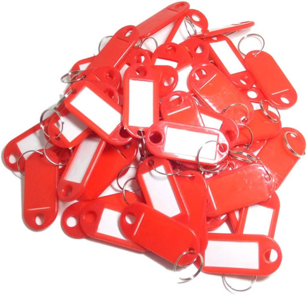 TOOLSTAR Key Labels, 100PCS Key ID Tags key Labels Tags Plastic Key