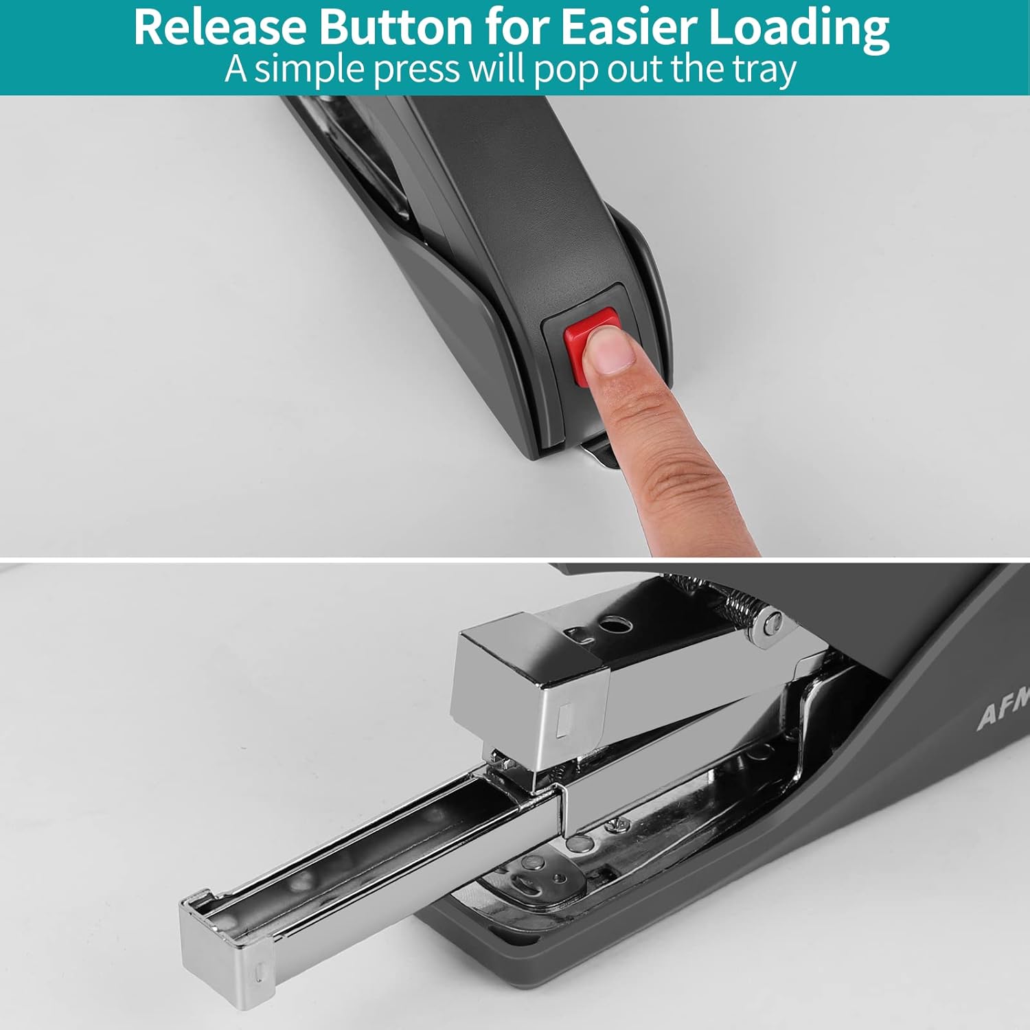 Buy AFMAT Stapler for Desk, 50 Sheets Effortless Stapler, Ergonomic