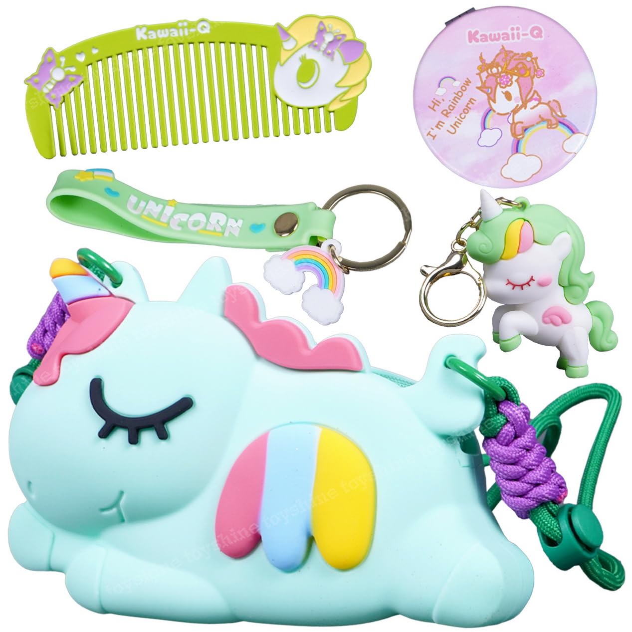 See full amazon price history chart for Toyshine Unicorn Shape Silicone Purse for Girls Stylish Cross Body Bag with Adjustable Strap with Compact Mirror, Comb and Keychain Included - Pink Toyshine Unicorn Shape Silicone Purse for Girls Stylish Cross Body Bag with Adjustable Strap with Compact Mirror, Comb and Keychain Included - Pink (B0CT3JX63R) Amazon Price History, Amazon Price Tracker