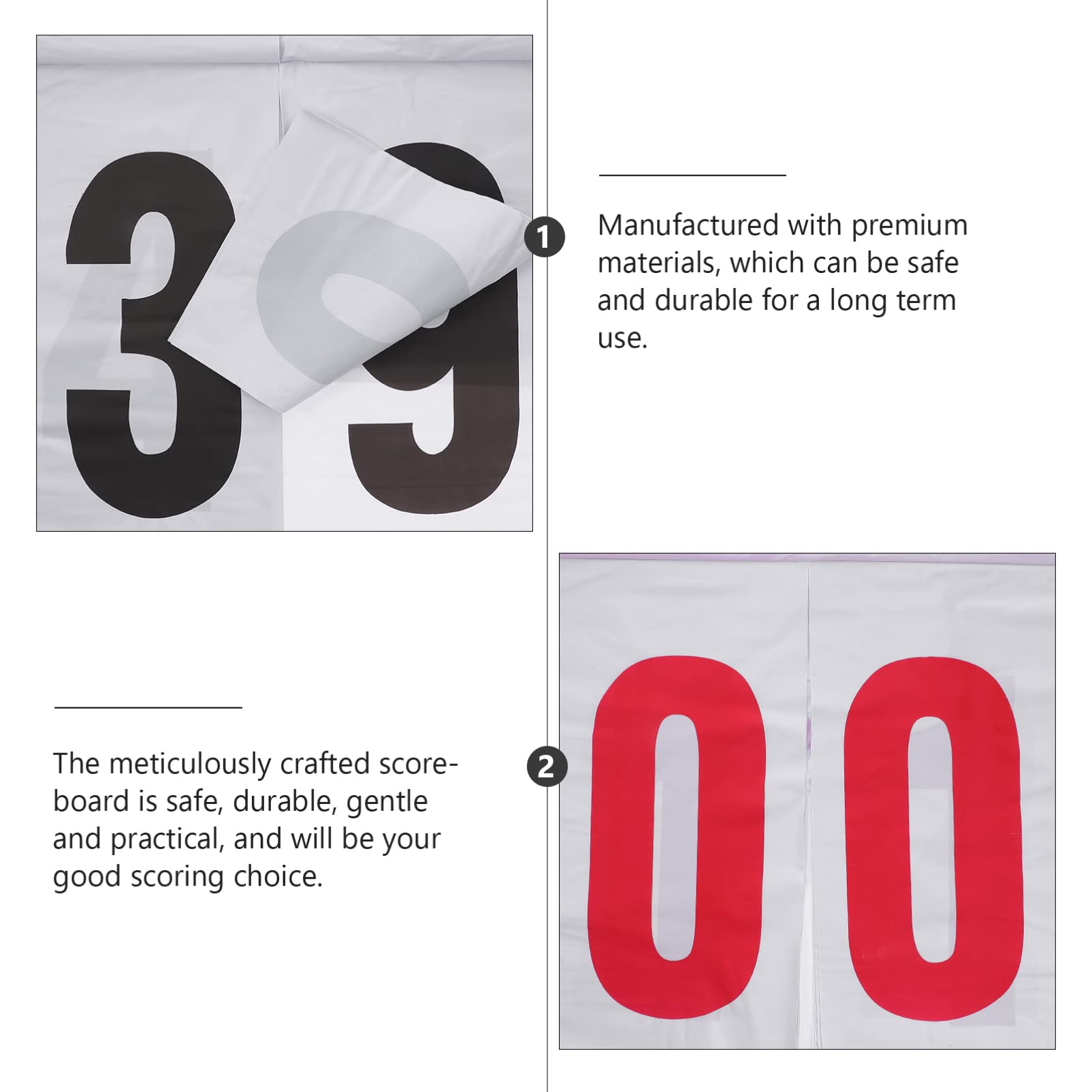 BCOATH Portable Scoreboard Flipper Reusable Score Keeper for Sports Events Efficient Competition Score Board Easy to Clean and Durable Sports Accessory