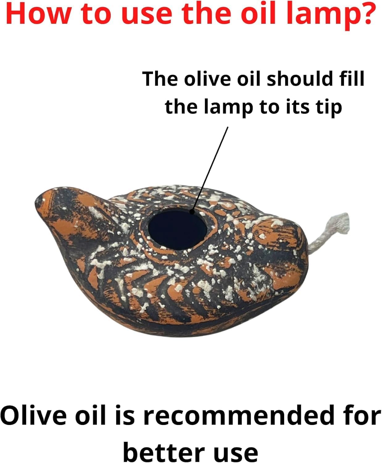 10 Replica Ancient Clay Oil Lamps with Wicks - Herodian Holy Land Lamps for Olive Lamp Oil - Biblical Judaica/Christian Holy Water for Ceremonies, Prayer & Decor (Dark)